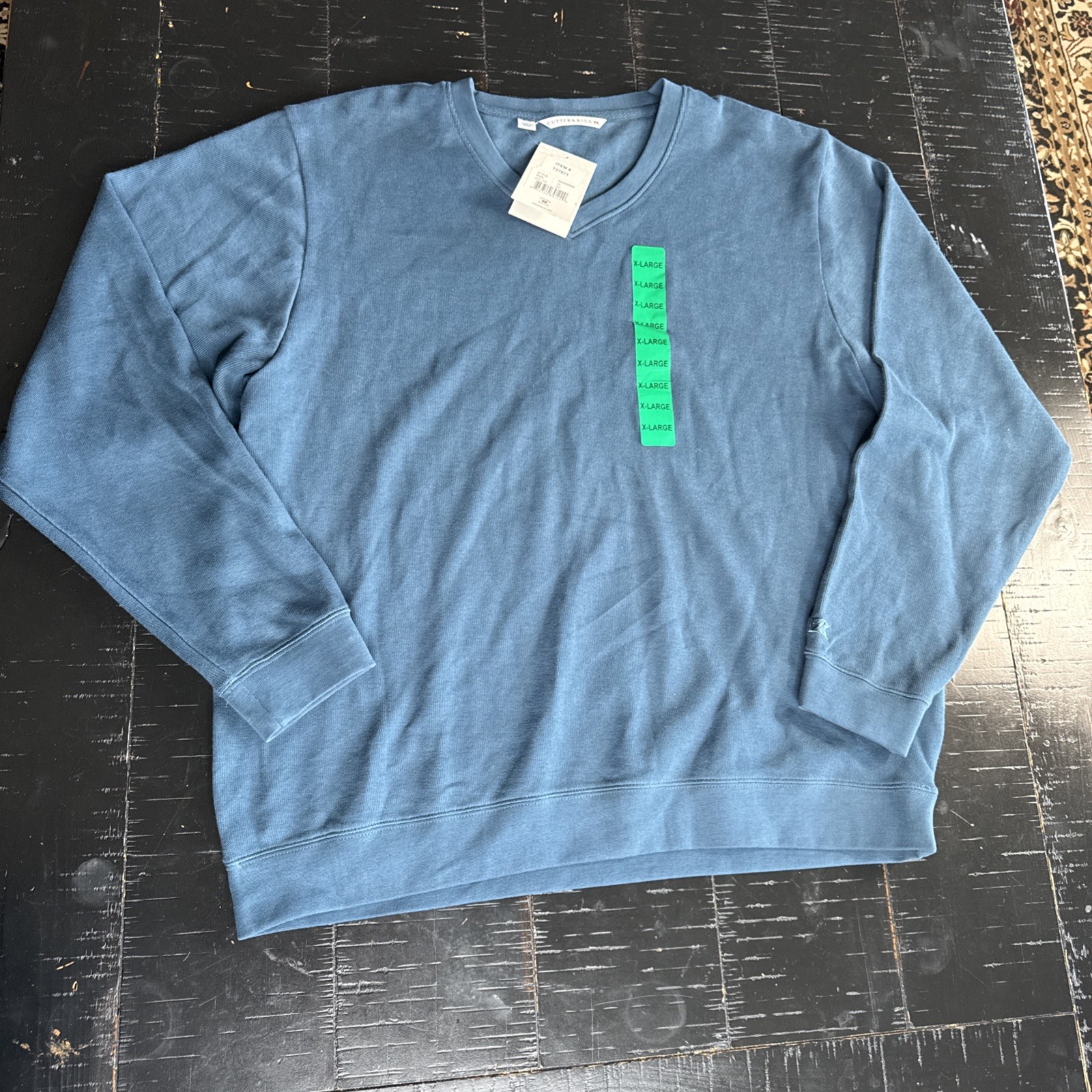 Cutter & Buck Sweater Blue Men XL Long Sleeve NWT Crewneck Pullover Preppy