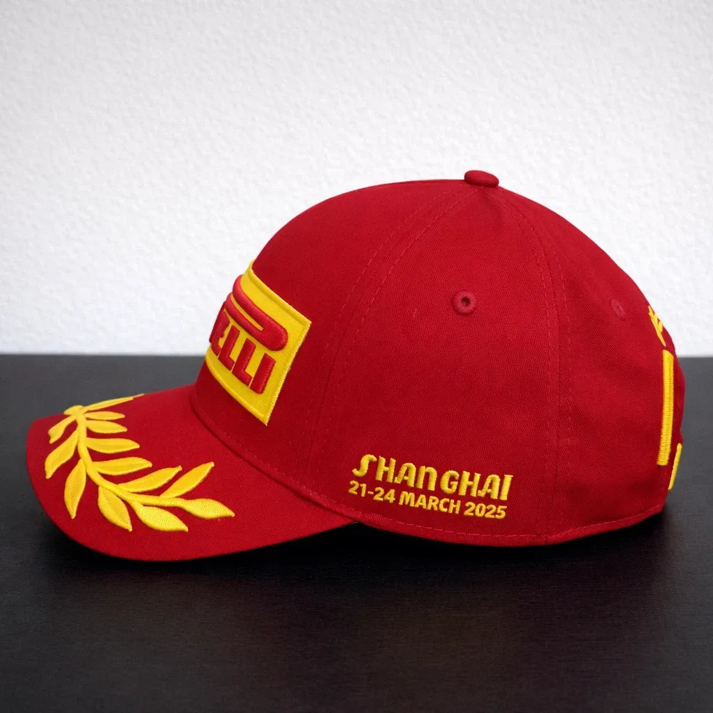New F1 Singapore GP Pirelli Podium Cap Red Adjustable Racing Hat Gift Sale