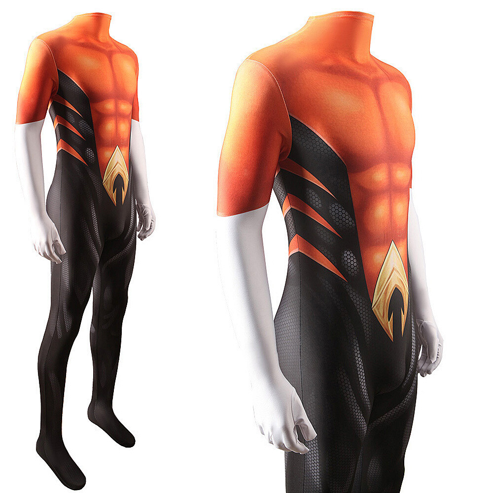 AQUALAD Jumpsuit Jackson Hyde Bodysuit Cosplay Costume Adult Kids Halloween Cos