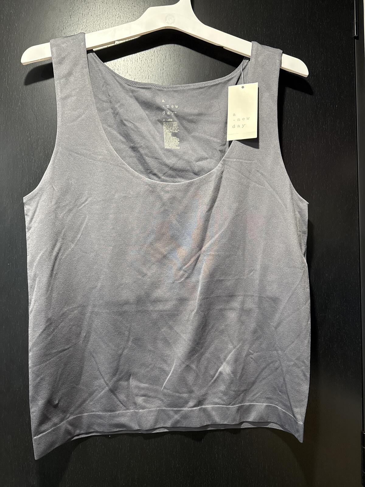 A New Day Gray Scoop Neck Tank Top Women’s XXL