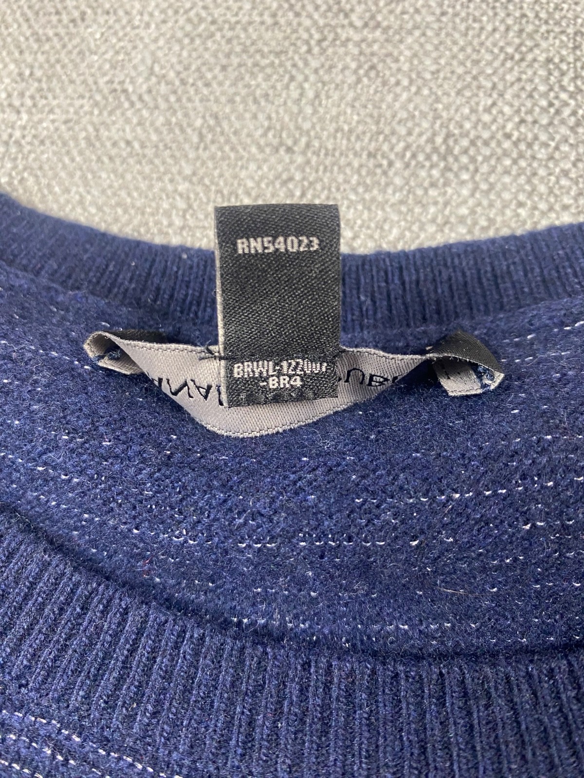 Banana Republic Blue With silver Shimmer Womens M Sweater Flare Cuff