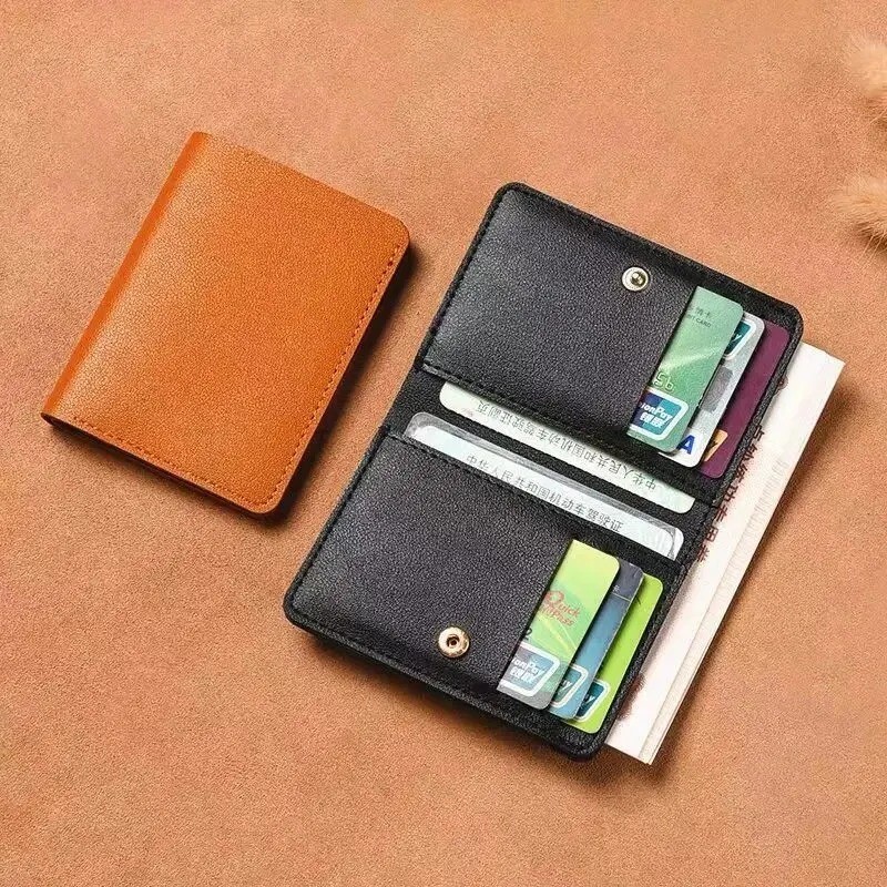 Unisex Slim Leather Front Pocket Wallet ID Credit Card Holders Small Coin Purse