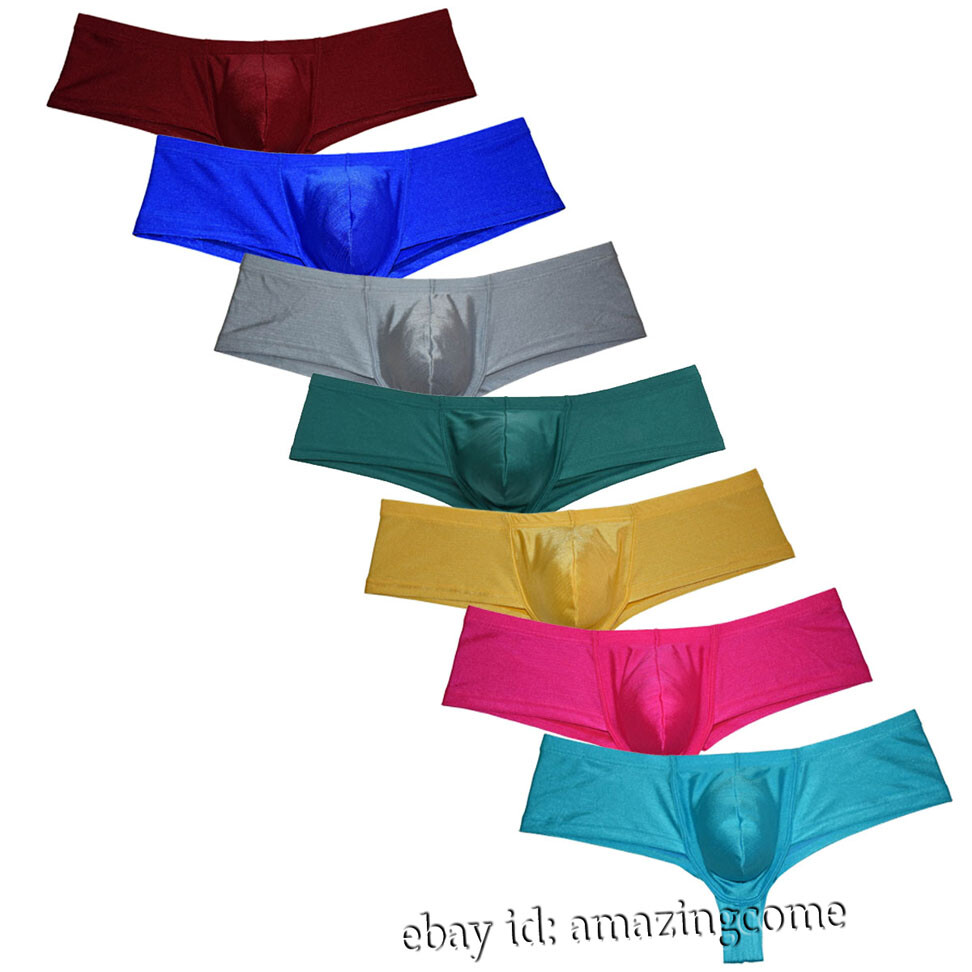 Men’s Liquid Cheeky Boxer Briefs Underwear Male U-briefs Brazilain Bikini Trunks