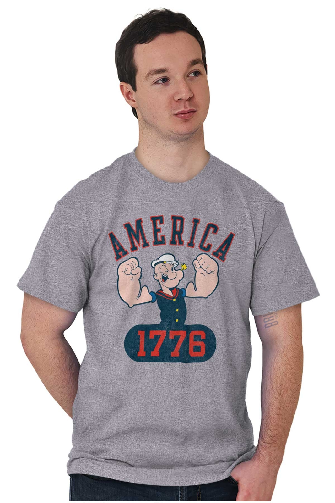 Popeye The Sailor Man America 1776 Graphic T Shirt Men or Women