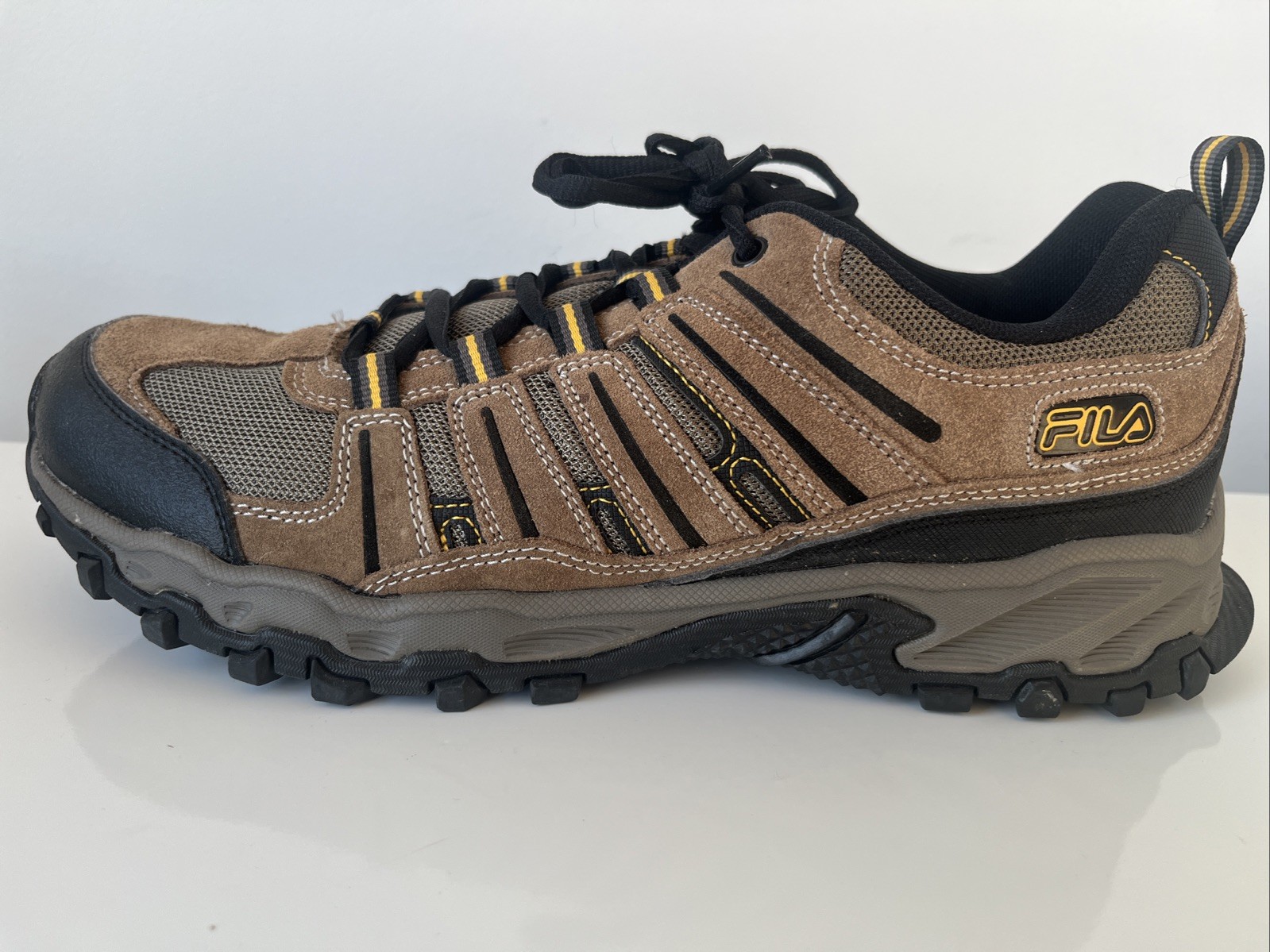 FILA Travail 2 Men’s Hiking Trail Shoes Size 10.5 Brown Gold Fusion Walnut