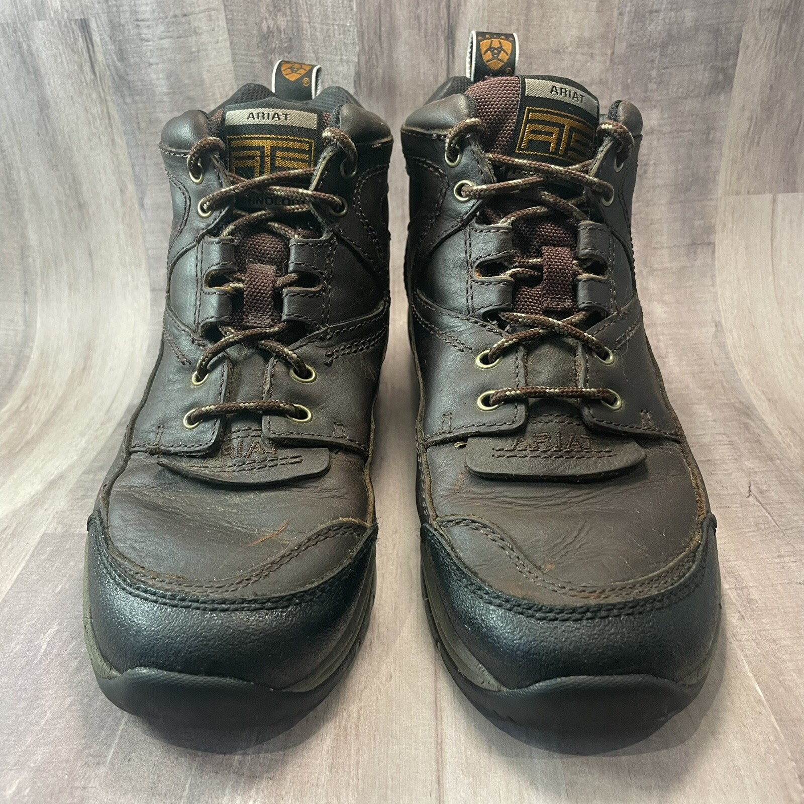ARIAT Terrain Hiking Boots 10004138 Leather Upper ATS Insole Women’s 8.5 B Brown