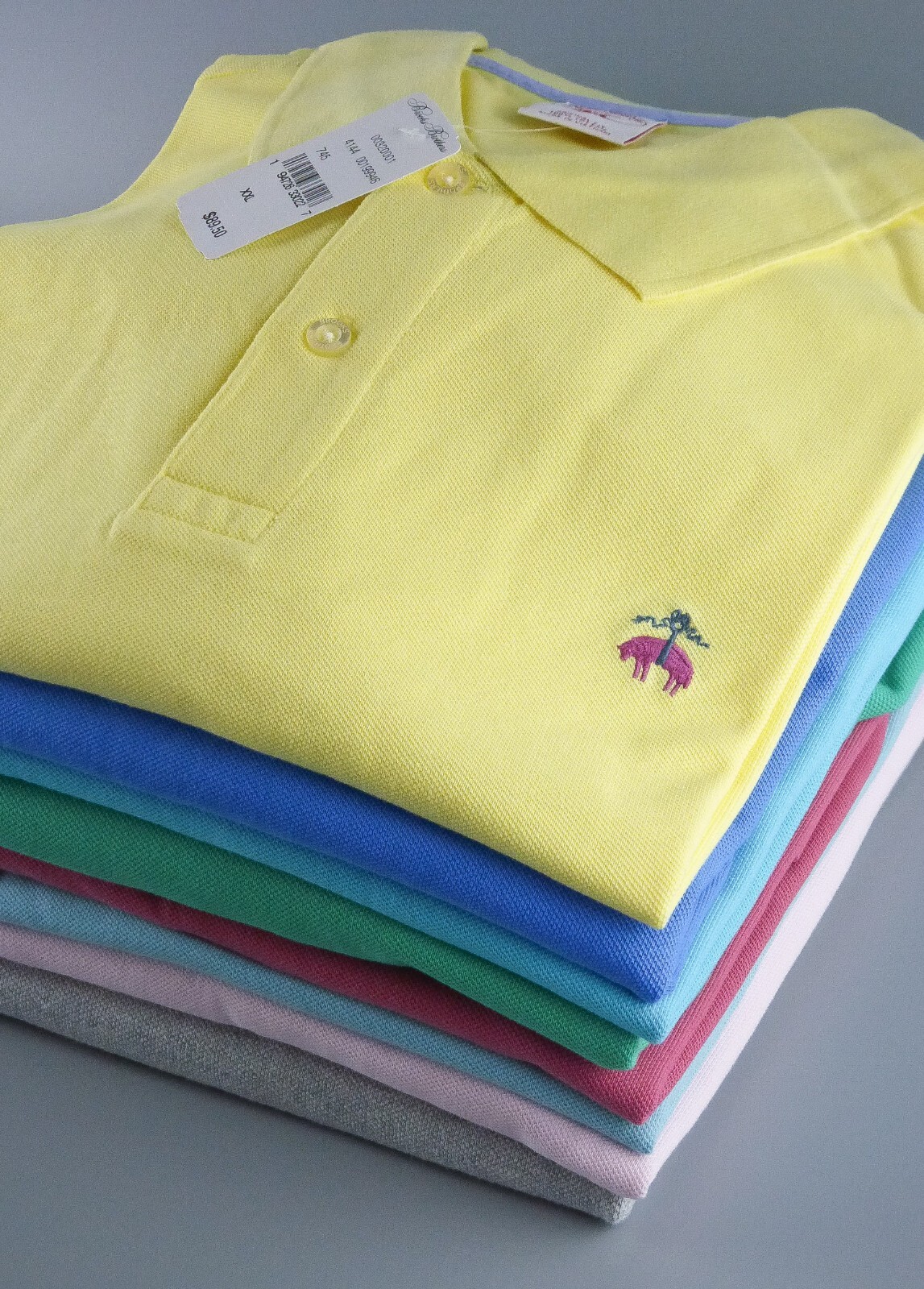 BROOKS BROTHERS POLO SHIRT 1818 Men’s Pastel Colors ORIGINAL Fit XL 2XL New $89