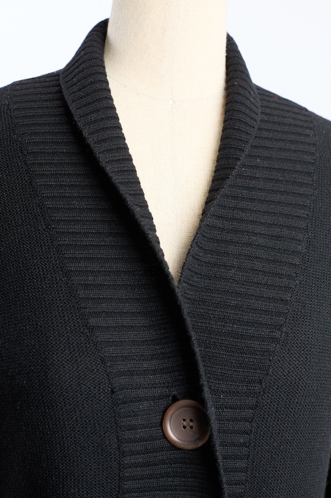 turn-down collar long-sleeve button long cardigan with a belt | 100% Cashmere