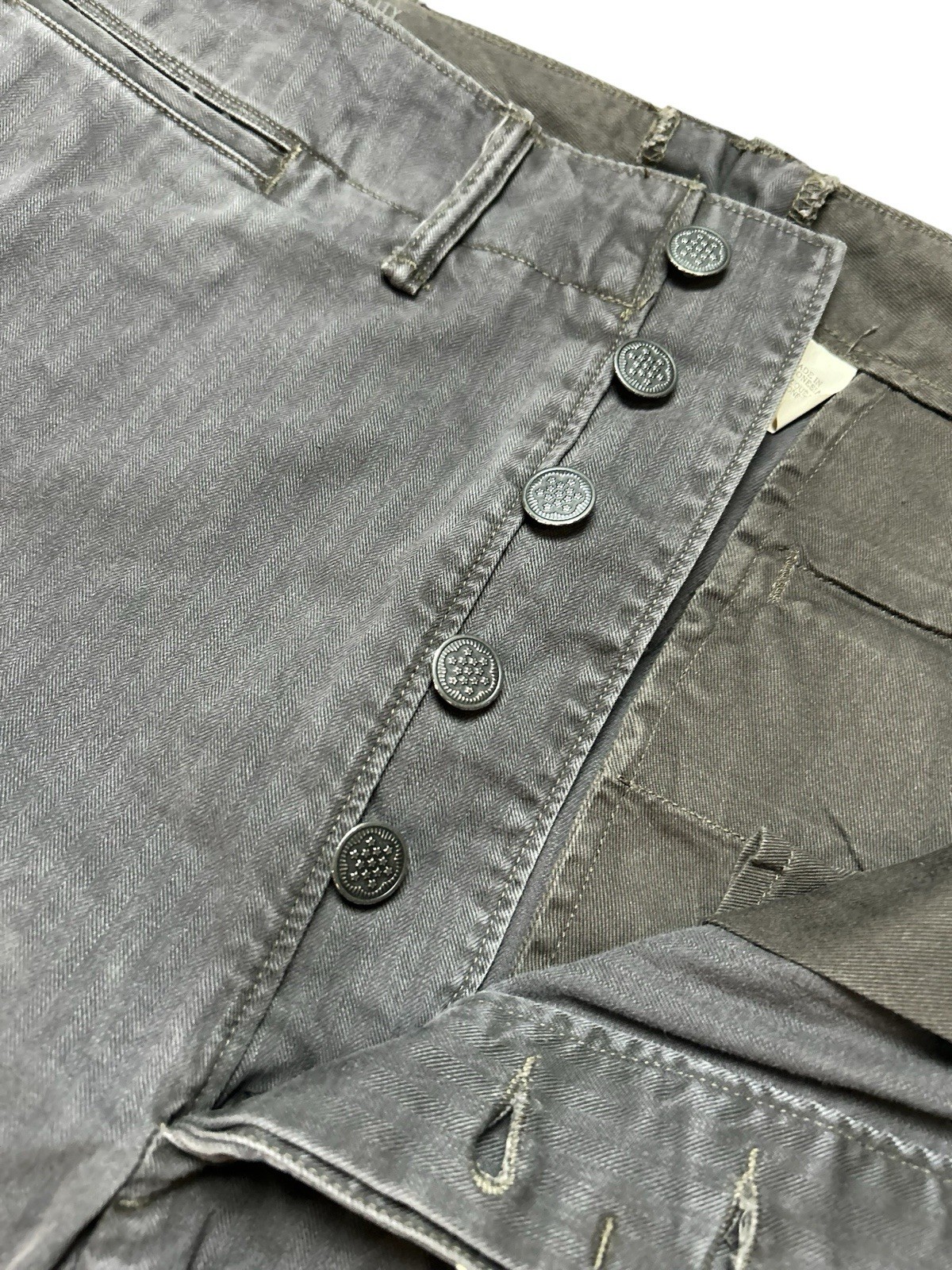 RRL Double RL Washed Black Herringbone Twill Field Trouser Size 34×34 Fit W37
