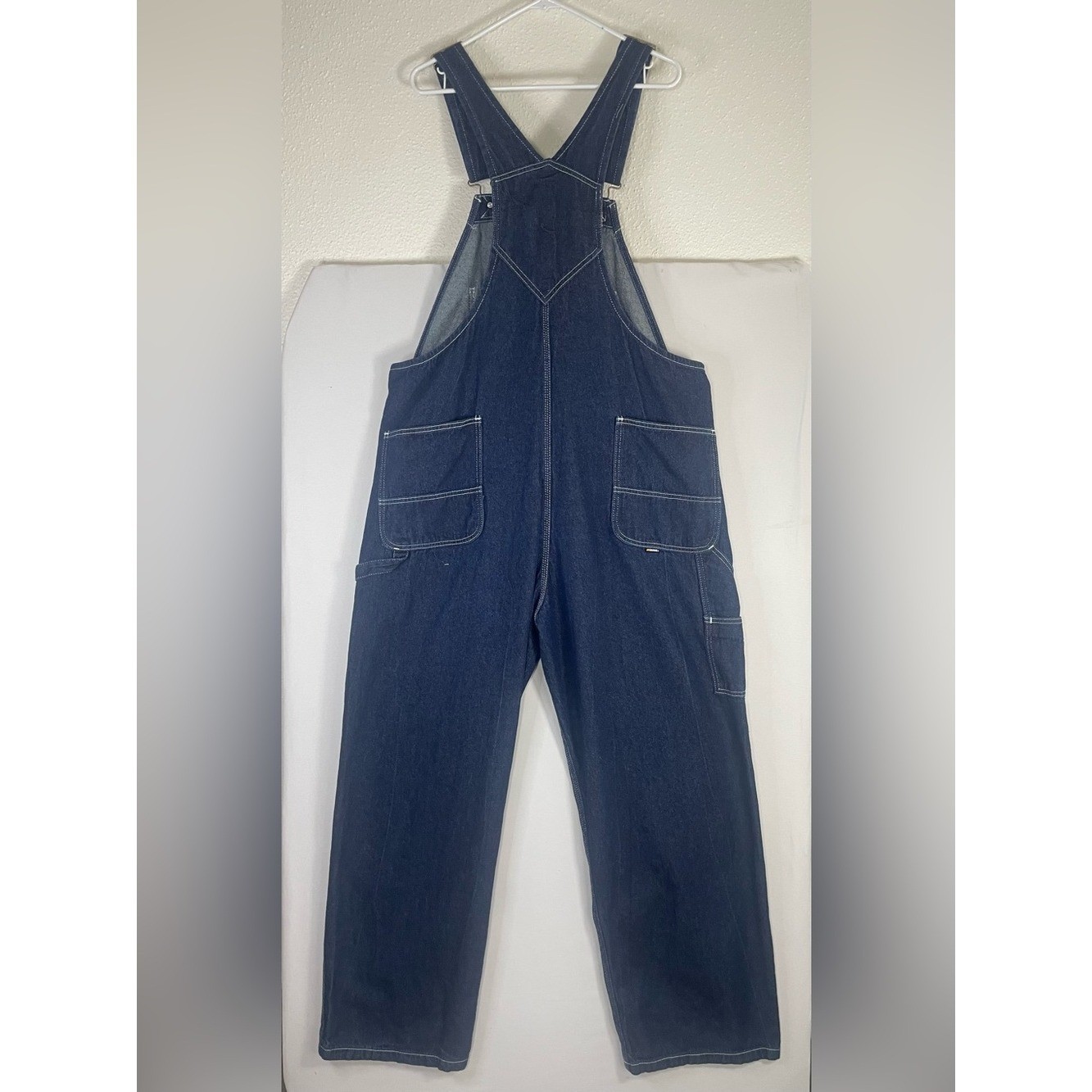 Relaxed Dark Blue Denim Men’s Overalls