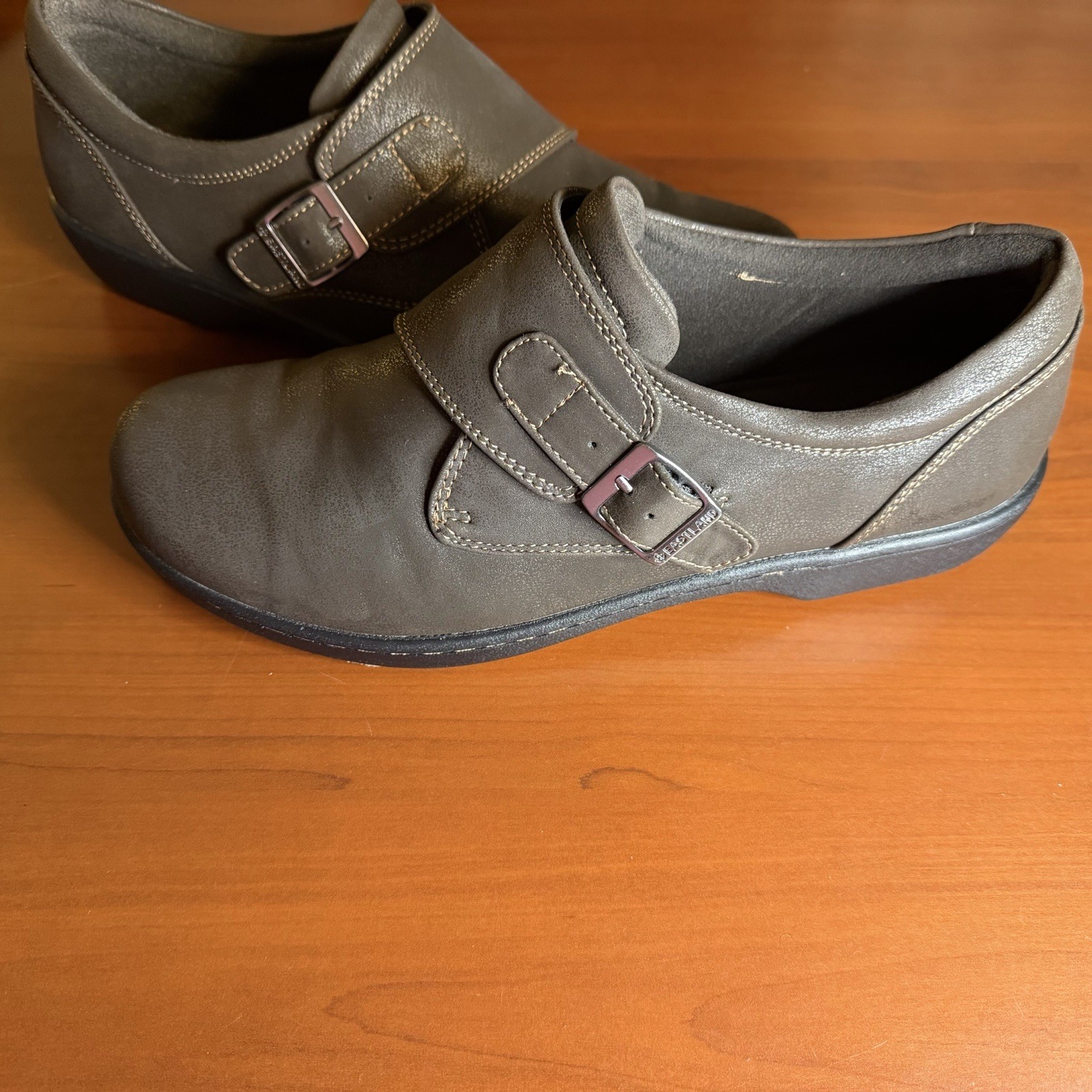 Eastland Sherri Mary Jane Comfort Shoes Women’s Size 10M Brown Hook Loop Casual