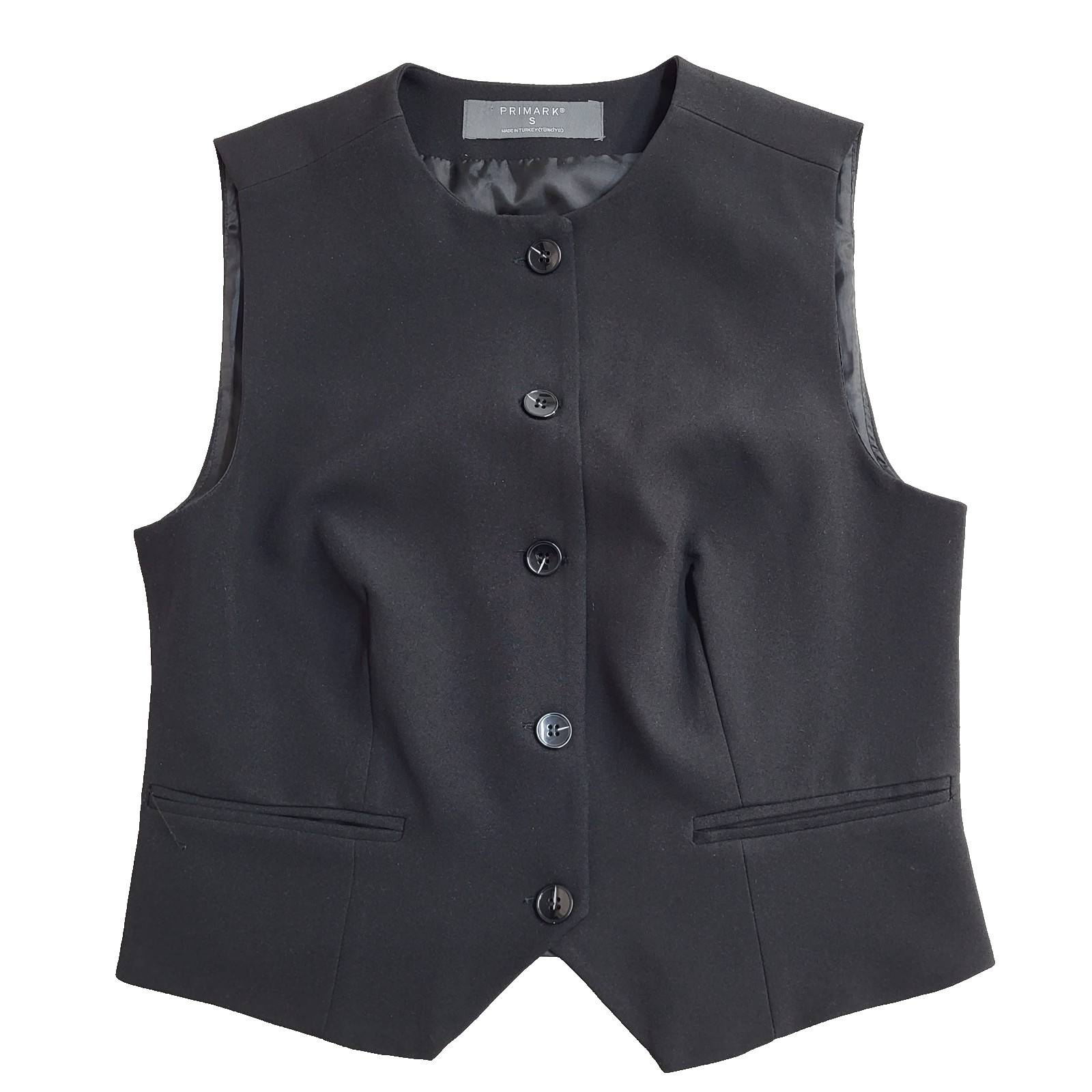 Primark Waistcoat Black Smart Casual Formal Women’s S 8 32″