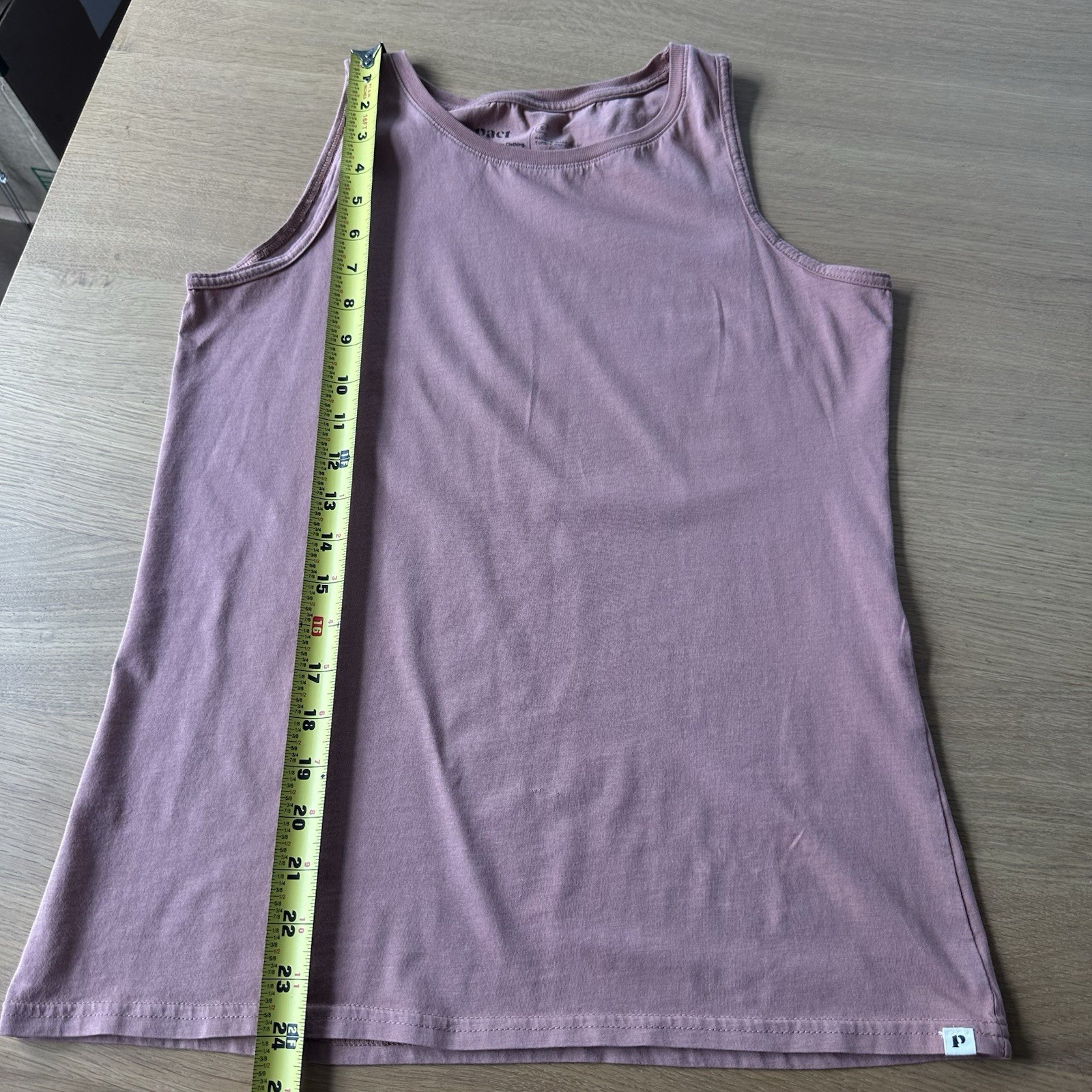 Pact 100% Organic Cotton Softspun High Neck Tank Top Small Pink Sleeveless Basic