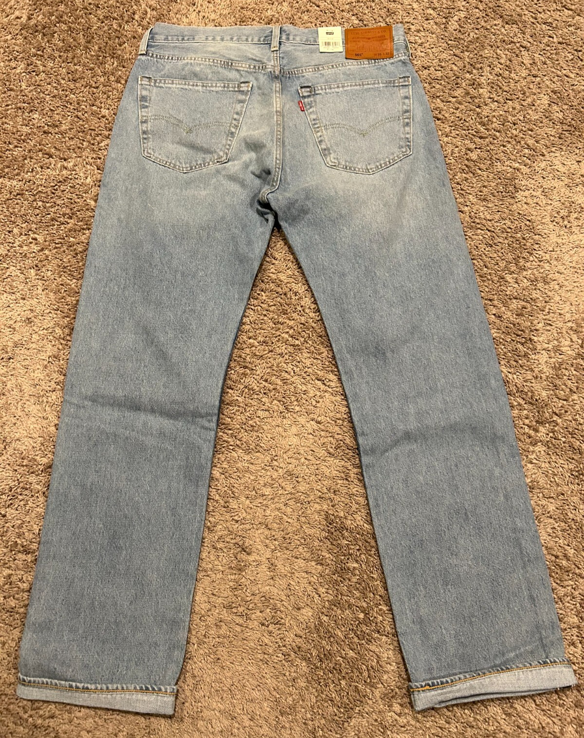 Levi’s Premium 501 Original Fit Selvedge Jeans Blue Men’s Size NWT RT$148 3600