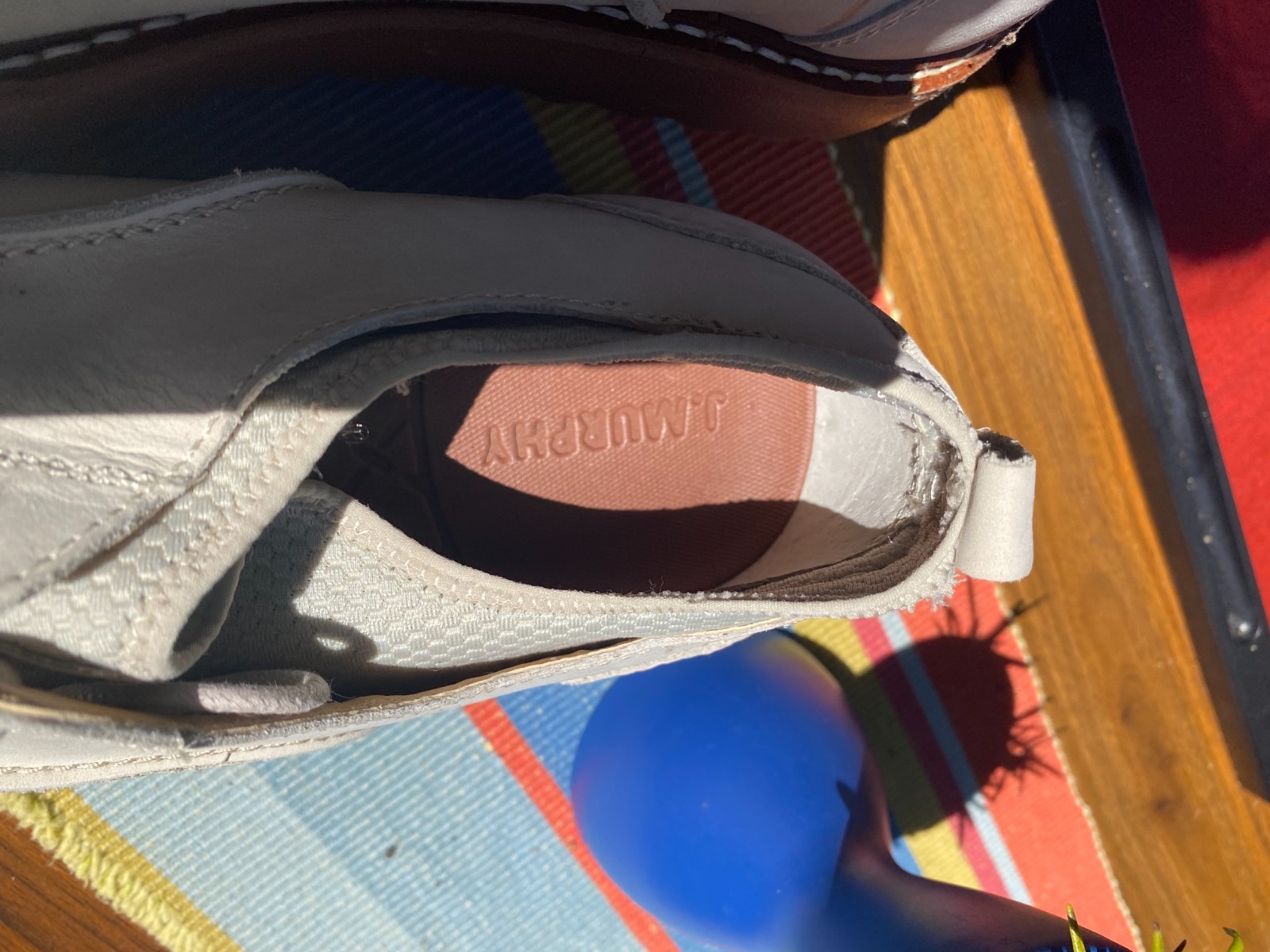 JOHNSTON MURPHY MENS 10.5 SUMMER WHITE SHOES