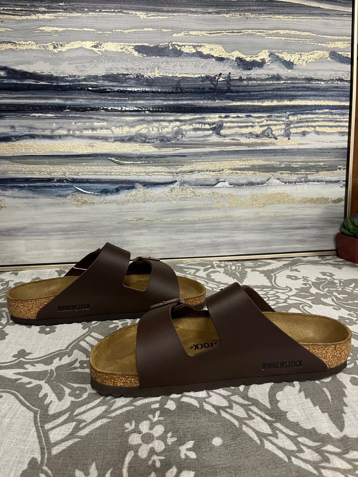 Birkenstock Arizona BS Sandals Dark Brown EU Size 39