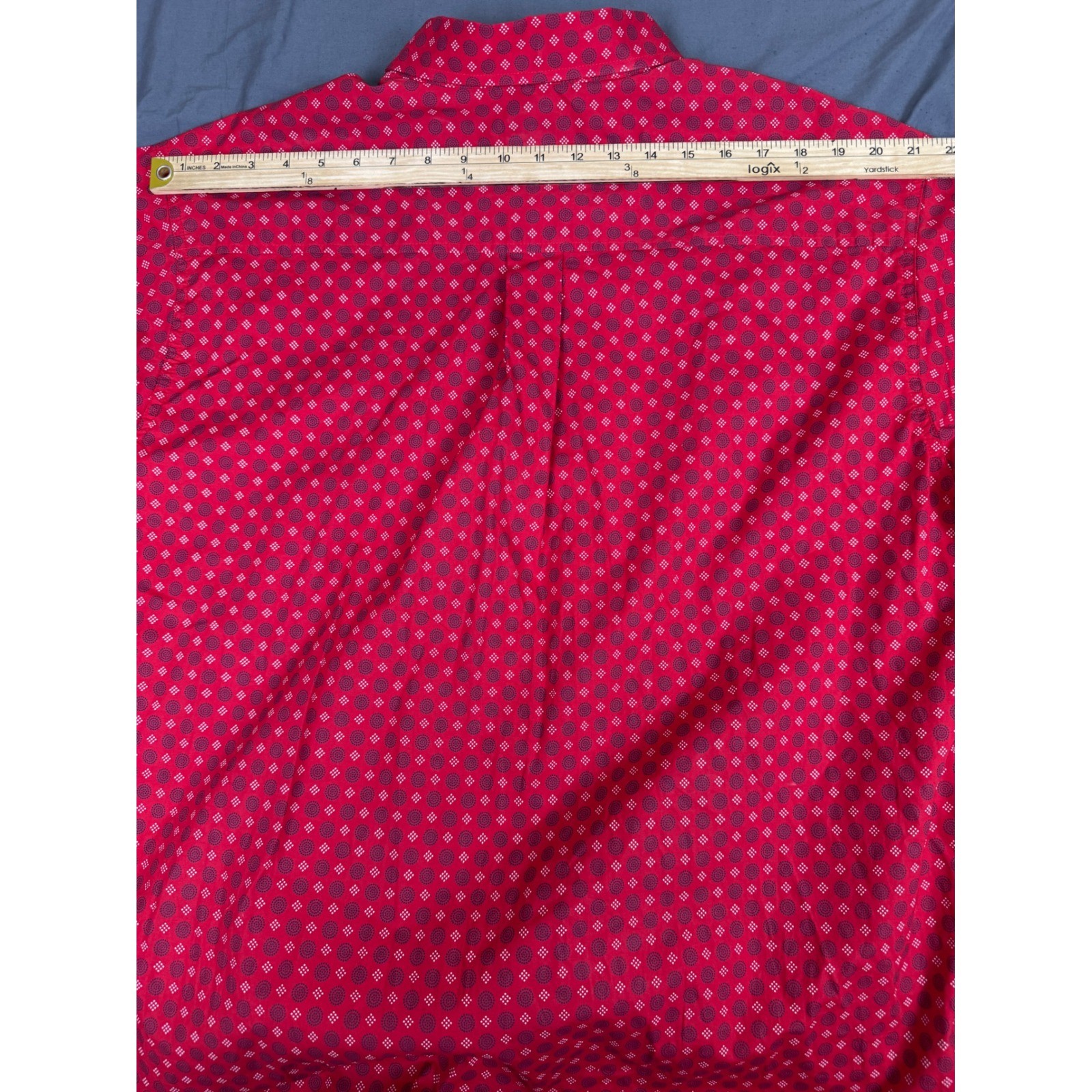 Cinch Mens Western Button Down Shirt Red Geometric Print MTW1105280 Large L