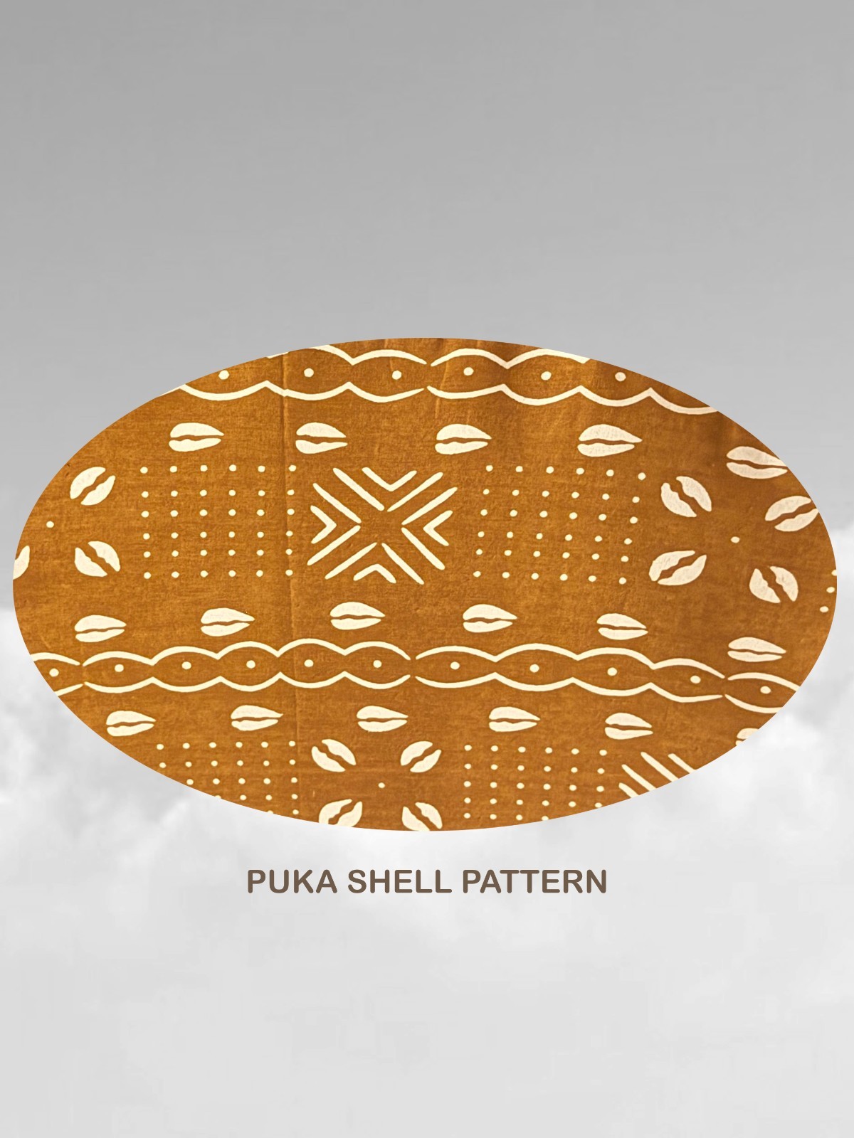 Handmade Craft Show Puka Shell Print Large TOTE w/Wooden Handles |14″ x 17″ Cool