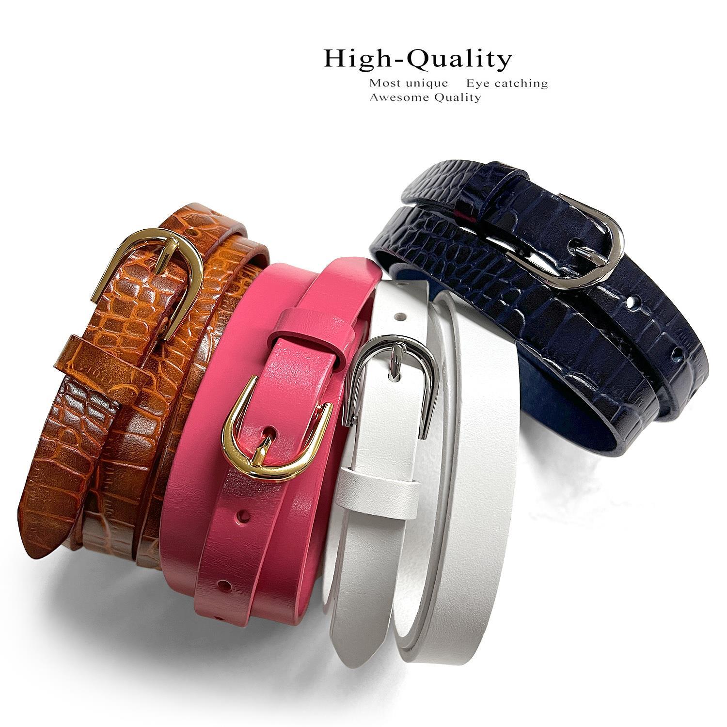 Women’s Dress Belts 100% One Piece Full Grain Genuine Leather Belt 3/4″ wide