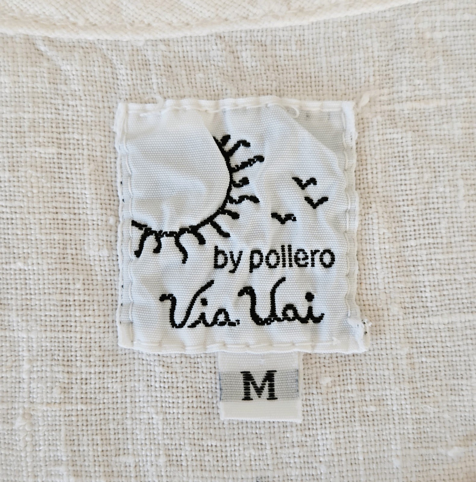 Vintage Via Vai by Pollero Linen Handpainted? Floral Tank Top Size M Cottagecore