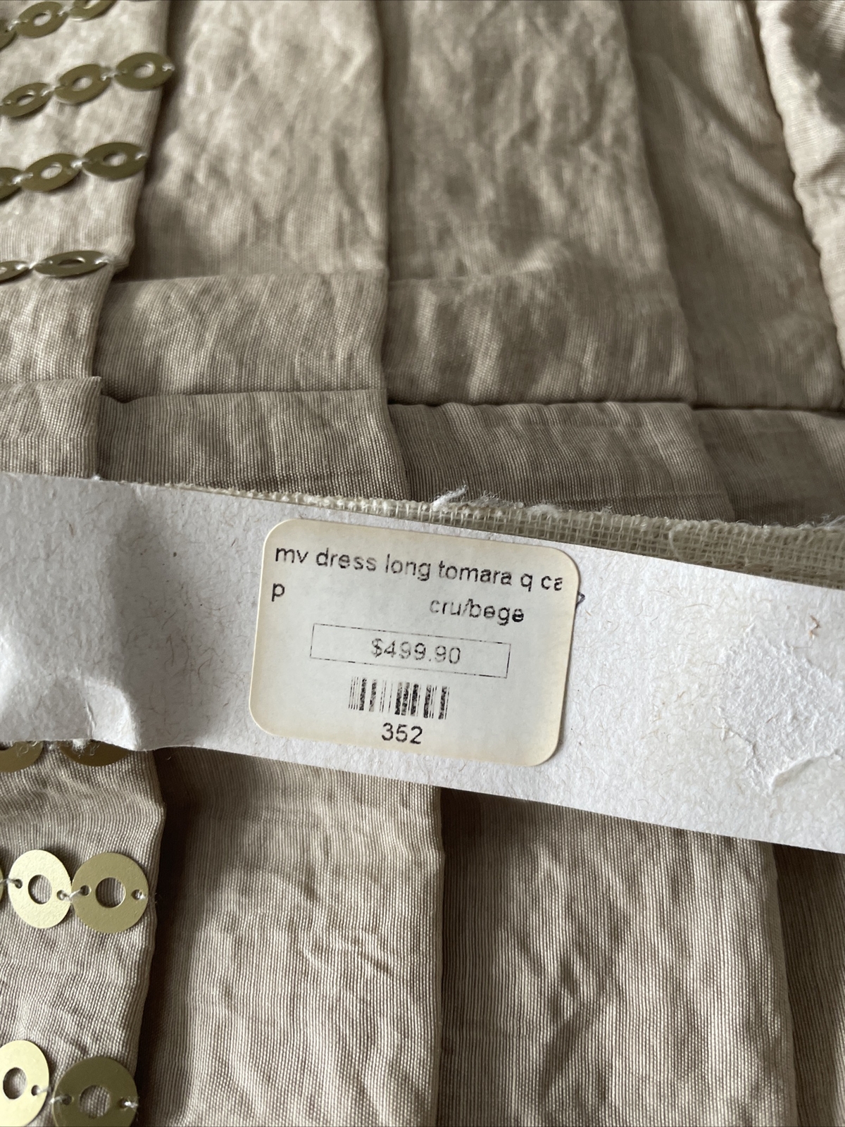 NWT Maria Valentina Corset Ball Gown Beige Sleeveless Maxi Prom Dress Small $500
