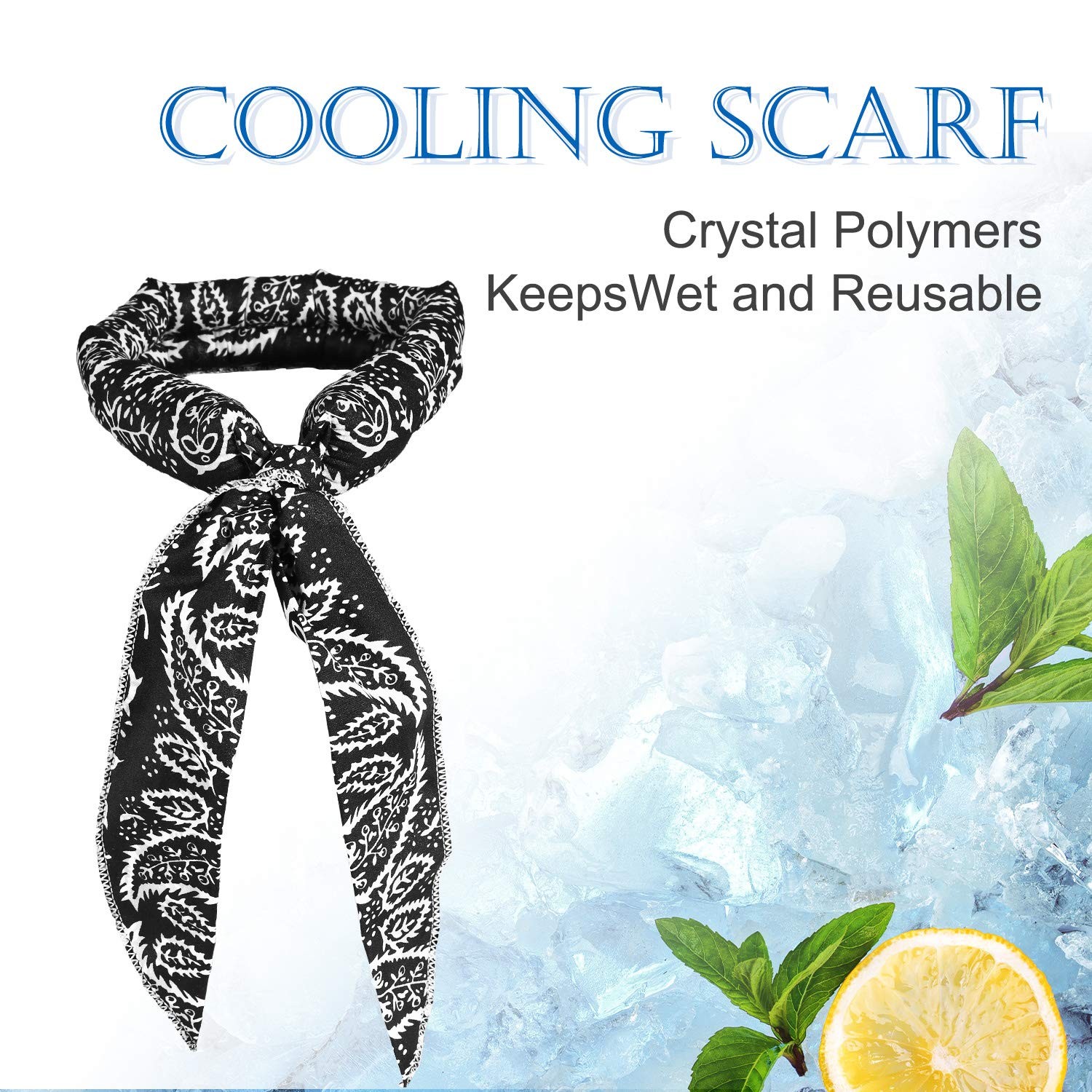 5 Pcs Cooling Neck Wraps Ice Wrap Scarf Cooler for Summer Outdoor Multi Colors