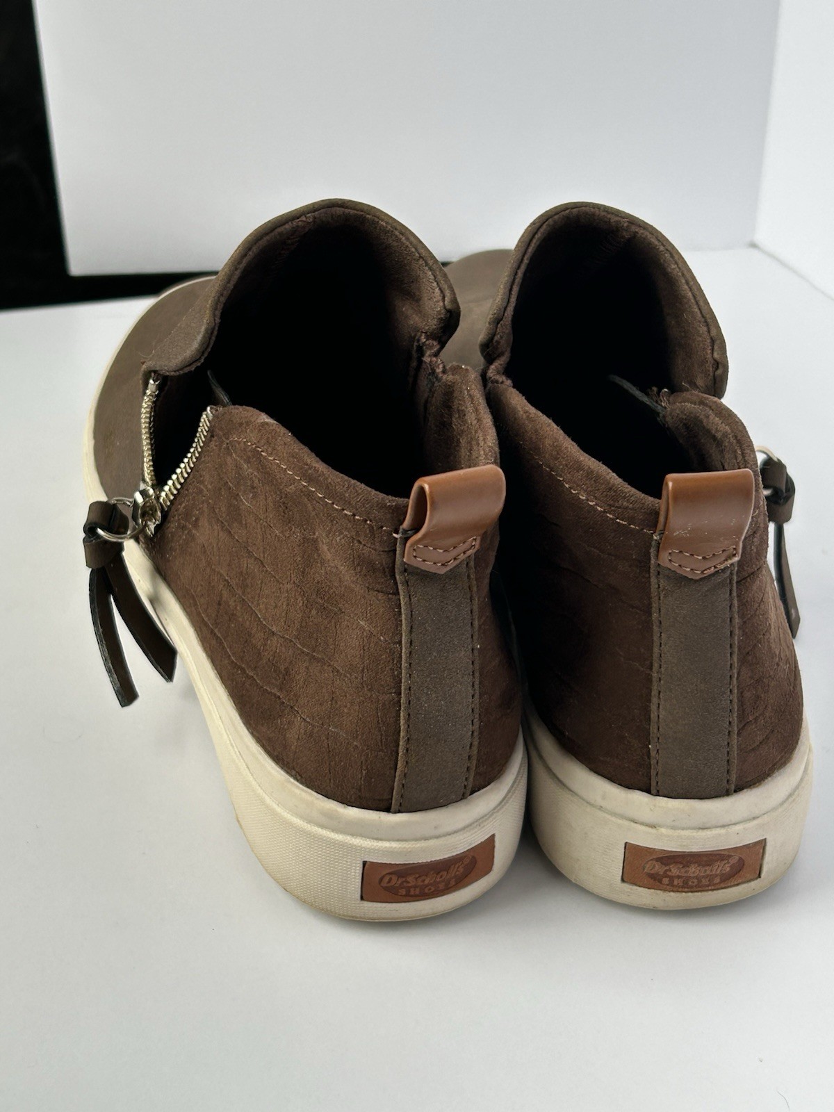 Dr. Scholl’s Brown Suede Ankle Bootie Sneaker, Comfortable Womens’ Shoes, US 6.5