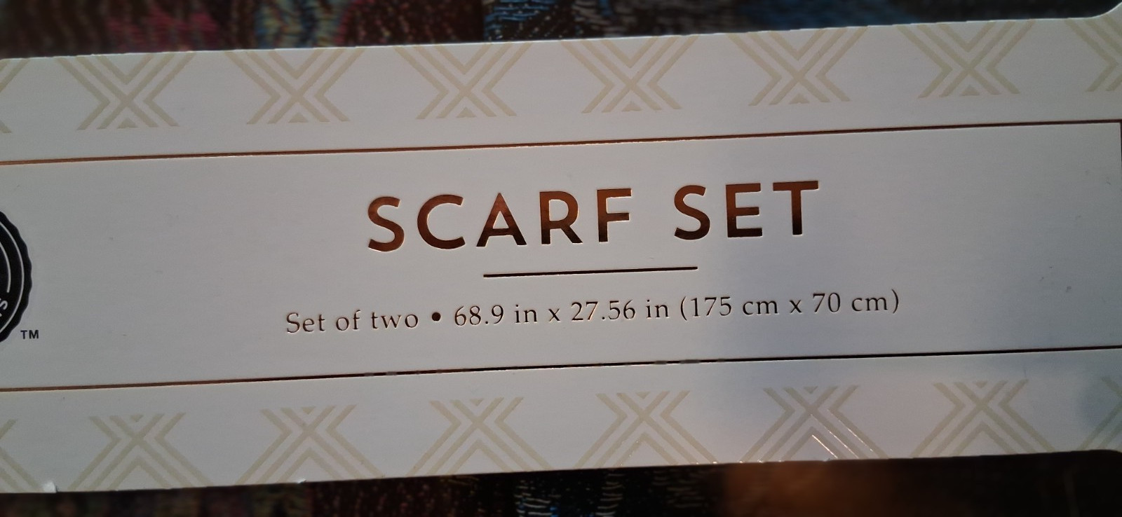 New MODERN EXPRESSIONS Scarf Set~ 2 Scarves ~ 68.8 in x 27.5 in (175 cm X 70 cm)