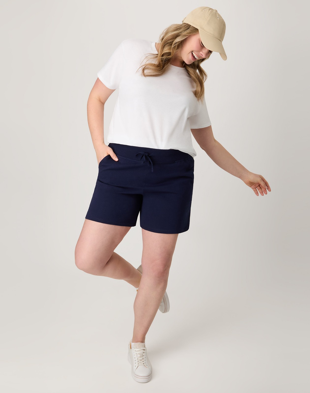 Hanes Womens Jersey Shorts w Pockets Drawstring Super Soft 100% Cotton 7″ Inseam