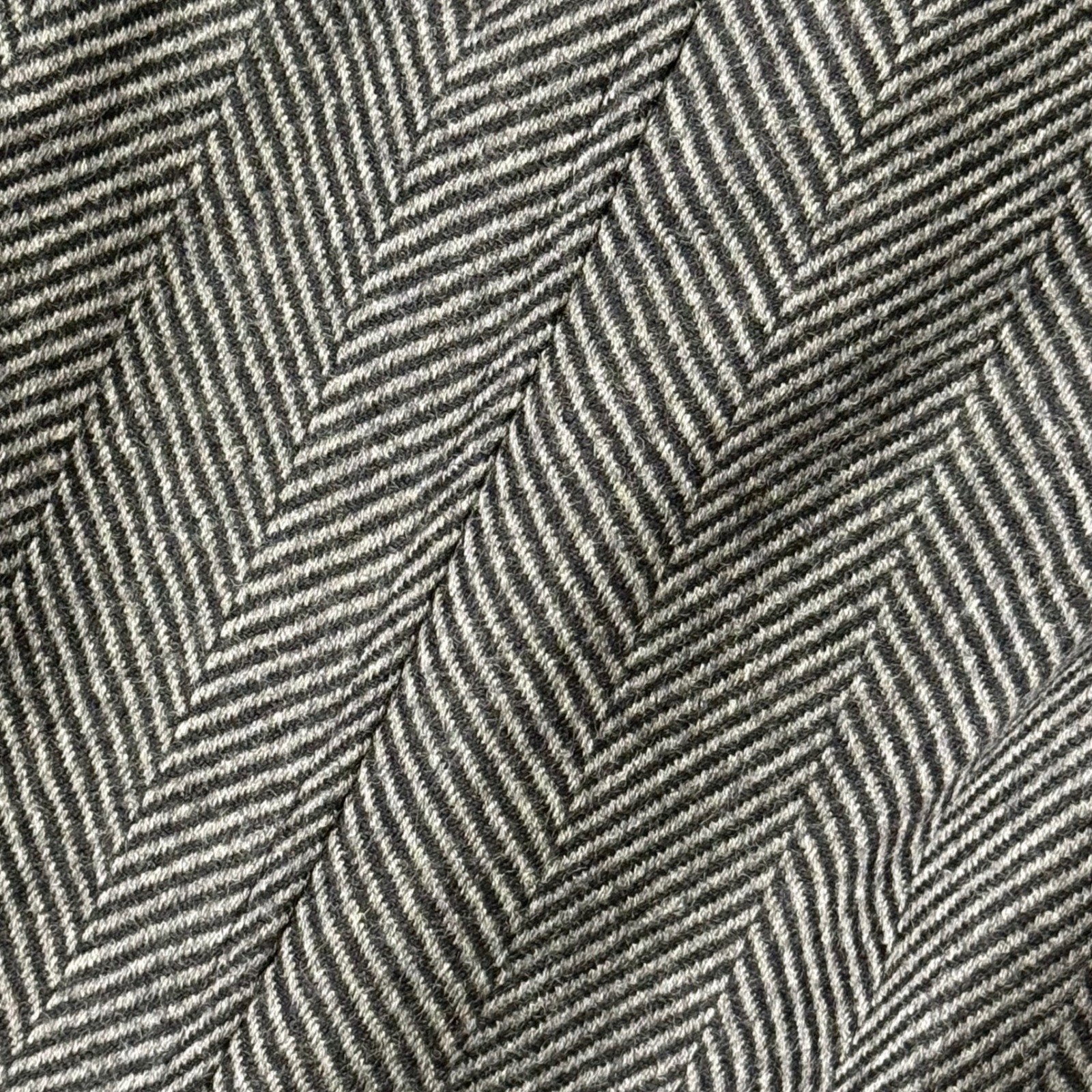 Vintage Yves Saint Laurent Variation Wool Herringbone Midi Skirt Gray Size 40