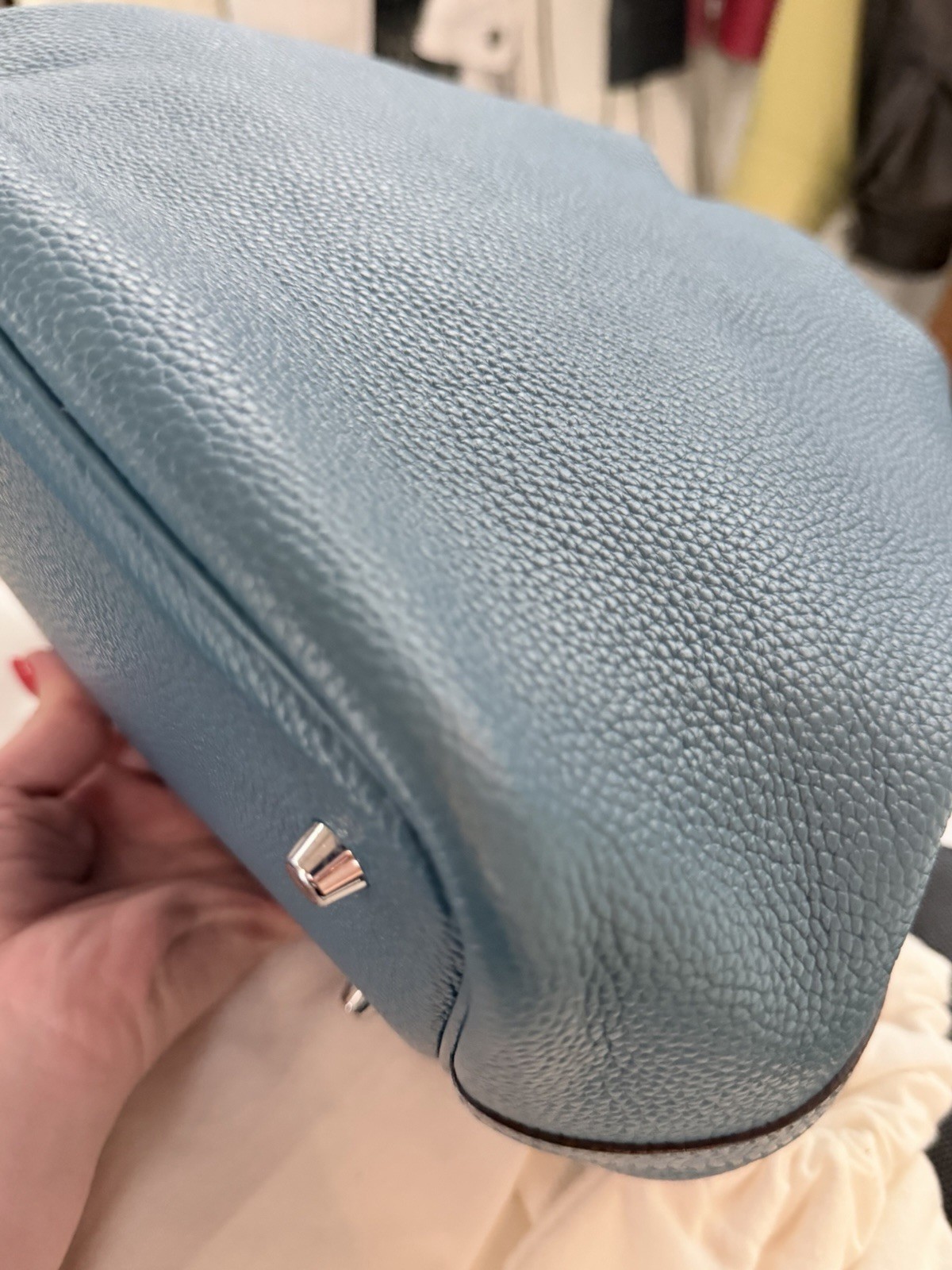 Hermes Picotin 22 Blue Jean C Stamp (2016) Taurillon Clemence