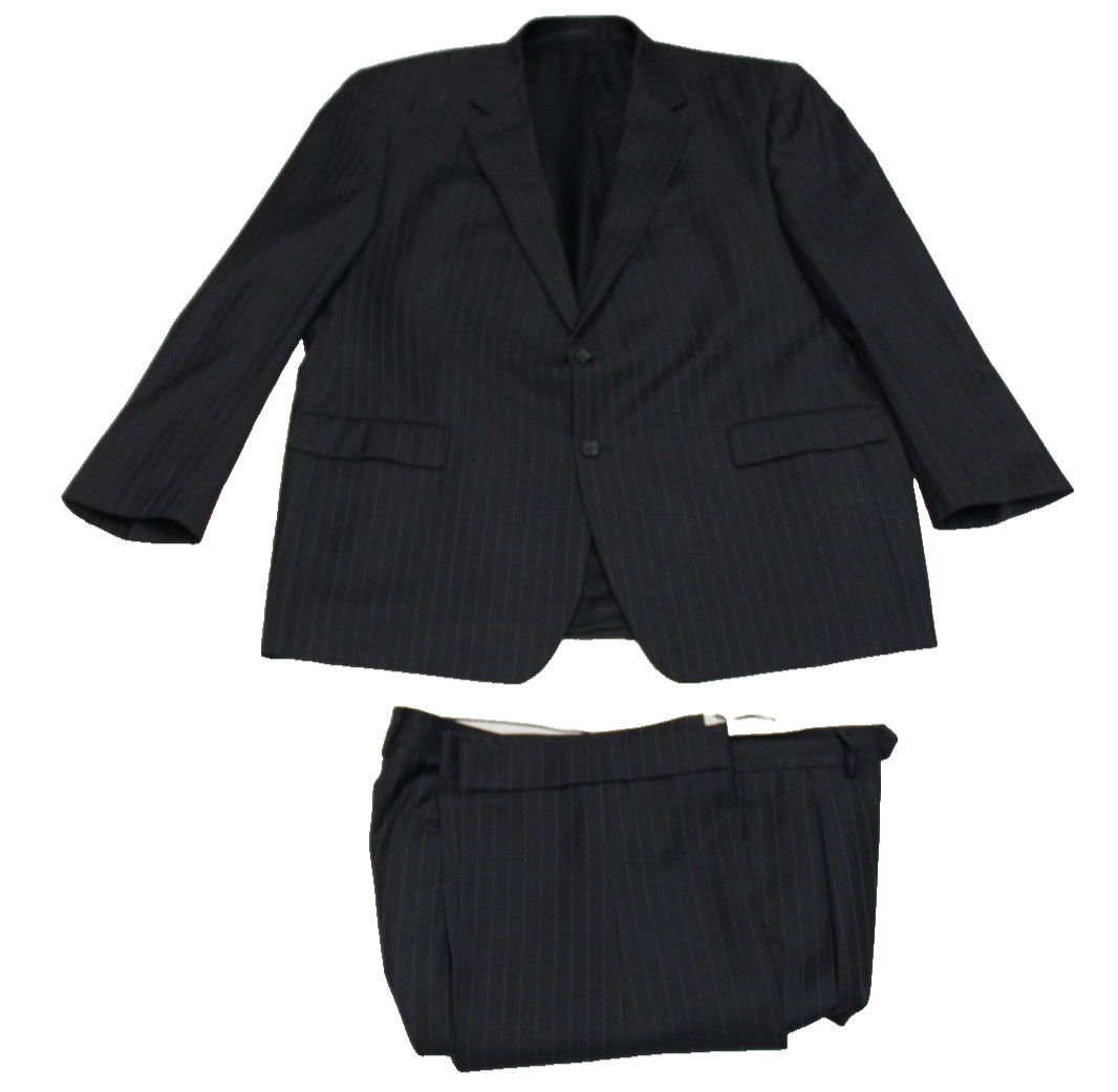 Lauren Ralph Lauren Men’s Suit Jacket 48L Pants 40Wx30L Gray Pinstripe 100% Wool