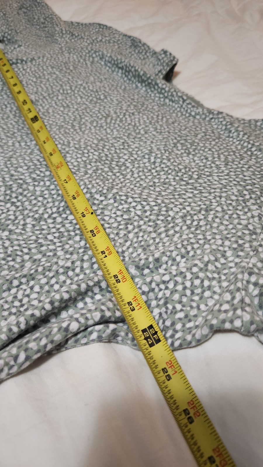 Croft & Barrown Long Sleeved Cotton Classic Tee Green Floral Design Size 2X