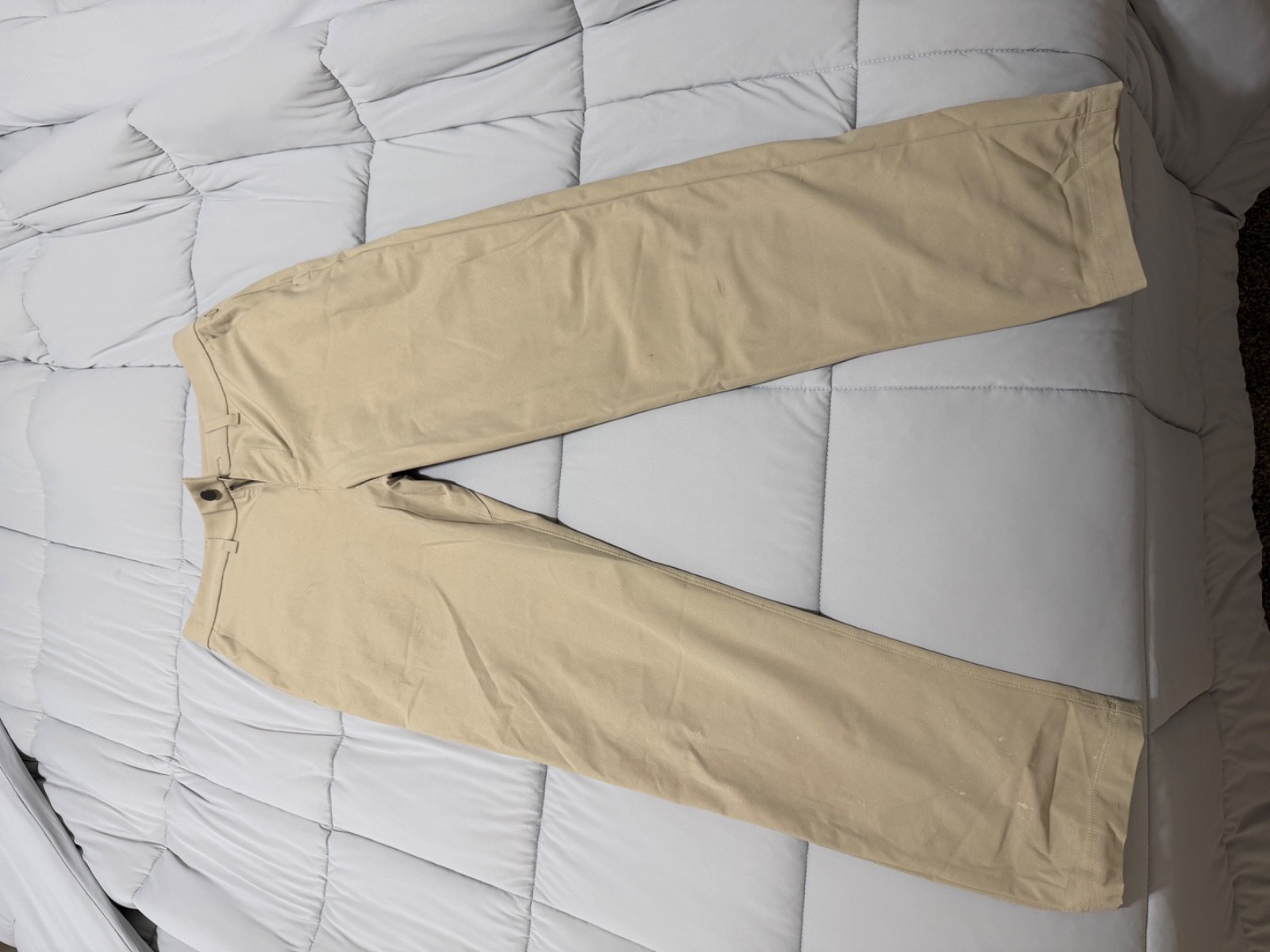 Lululemon Commission Pant Classic ABC Mens 28×32 Khaki Tan Warpstreme Trouser