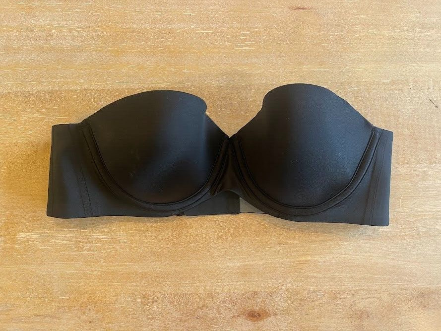 SOMA Pure Black 32DDD Vanishing 360 Strapless Bra Smoothing Seamless Edges