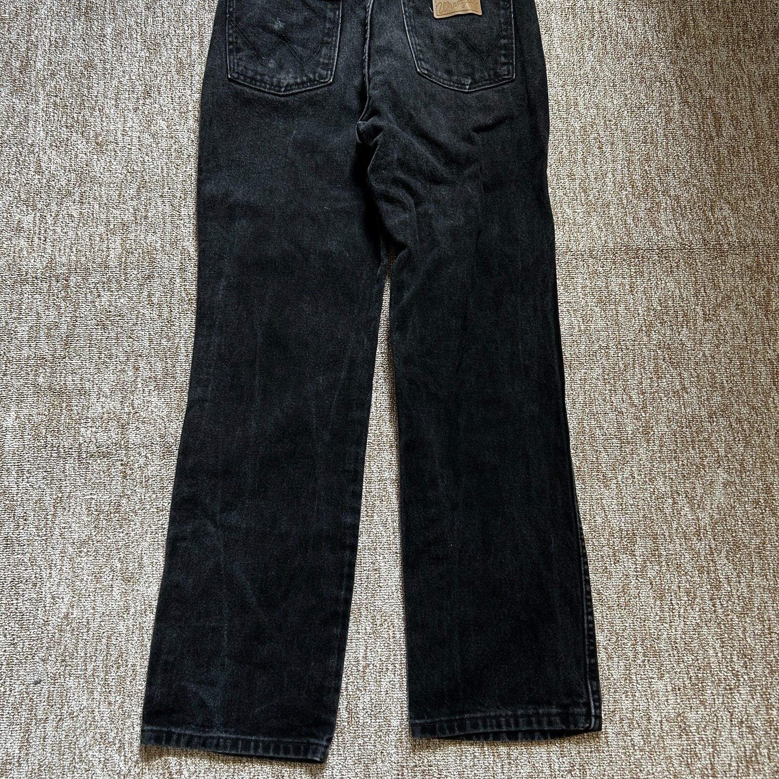 Wranger 936WBK Jeans Mens W32 L30 Black Regular Fit Straight Leg Denim