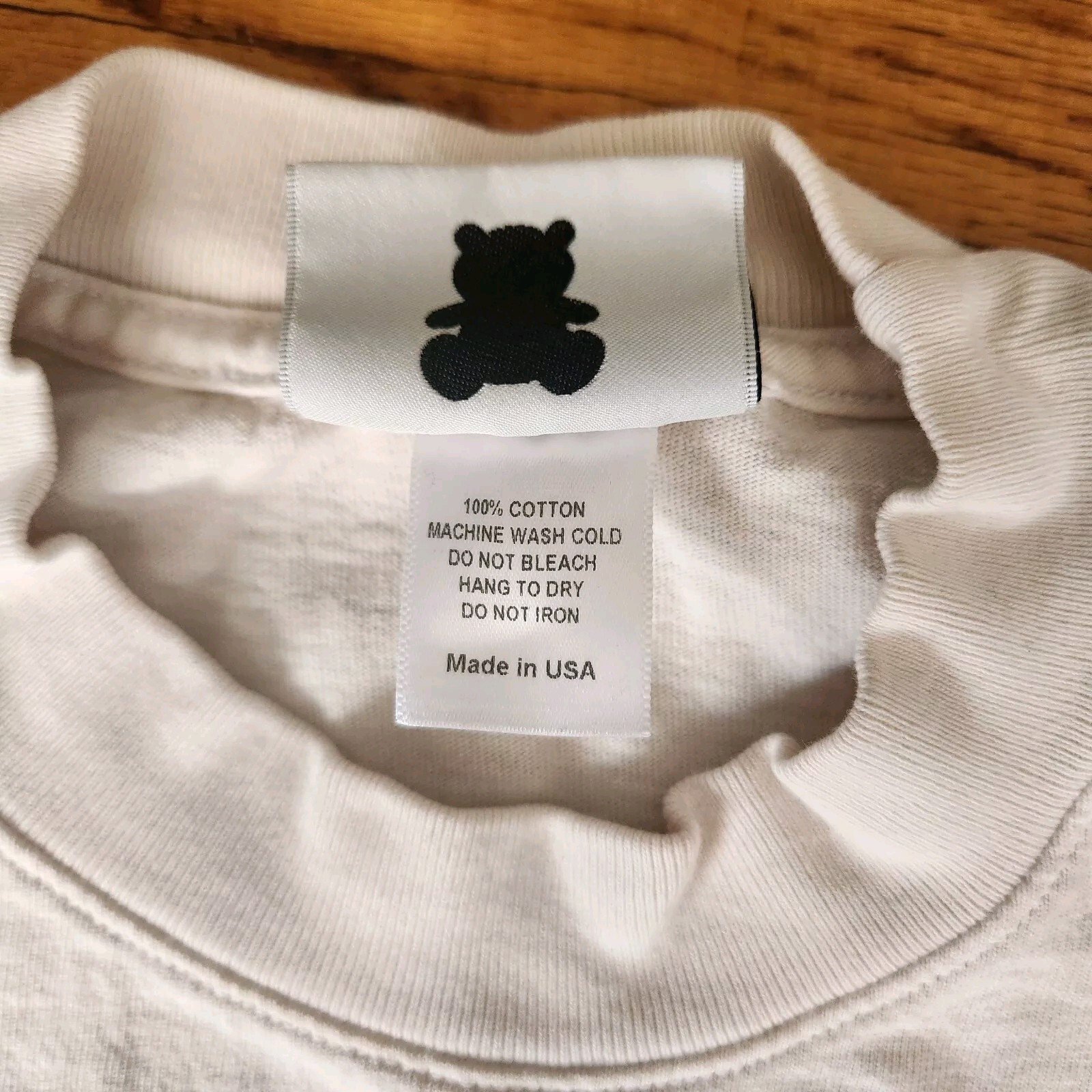 Teddy Fresh Vintage Tattoo Tee T-shirt Size S Women’s Men’s Cream Black Unisex