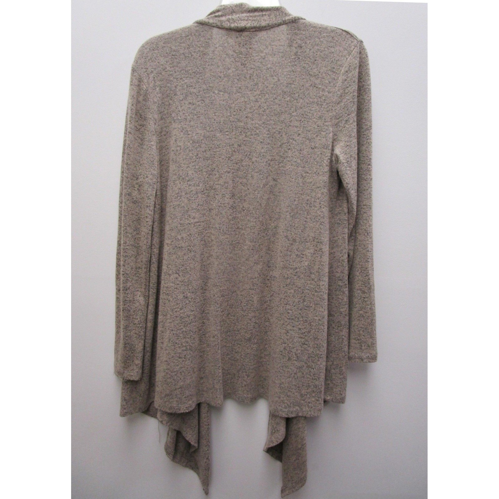 PHILOSOPHY Heathered Taupe Open Front Cardigan Medium Soft Knit