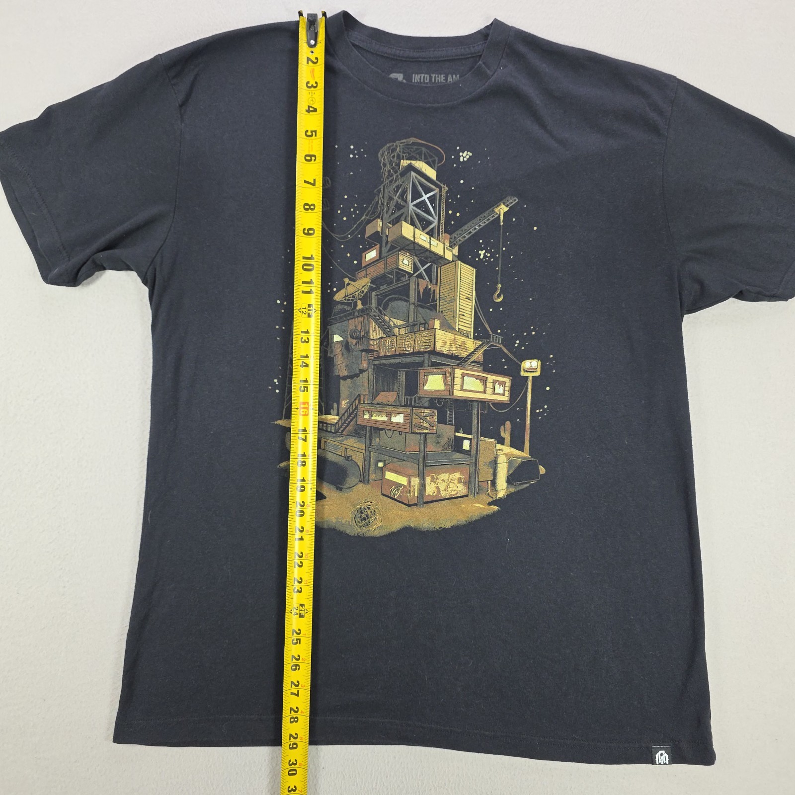 Into The Am Shirt Adult XL Black Graphic Space Stars Western Shipping Container