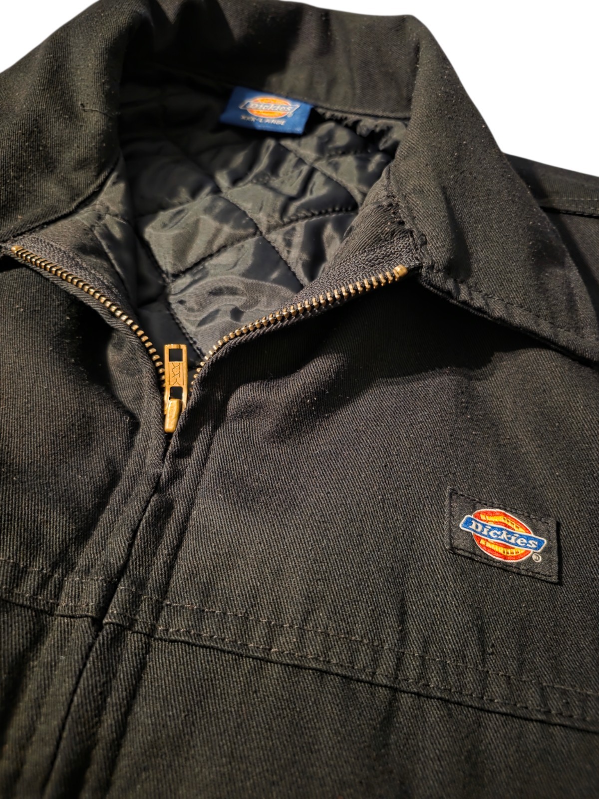 Vintage 90s Dickies Eisenhower Mechanic Jacket Mens Size 3XL Quilted Lined Zip