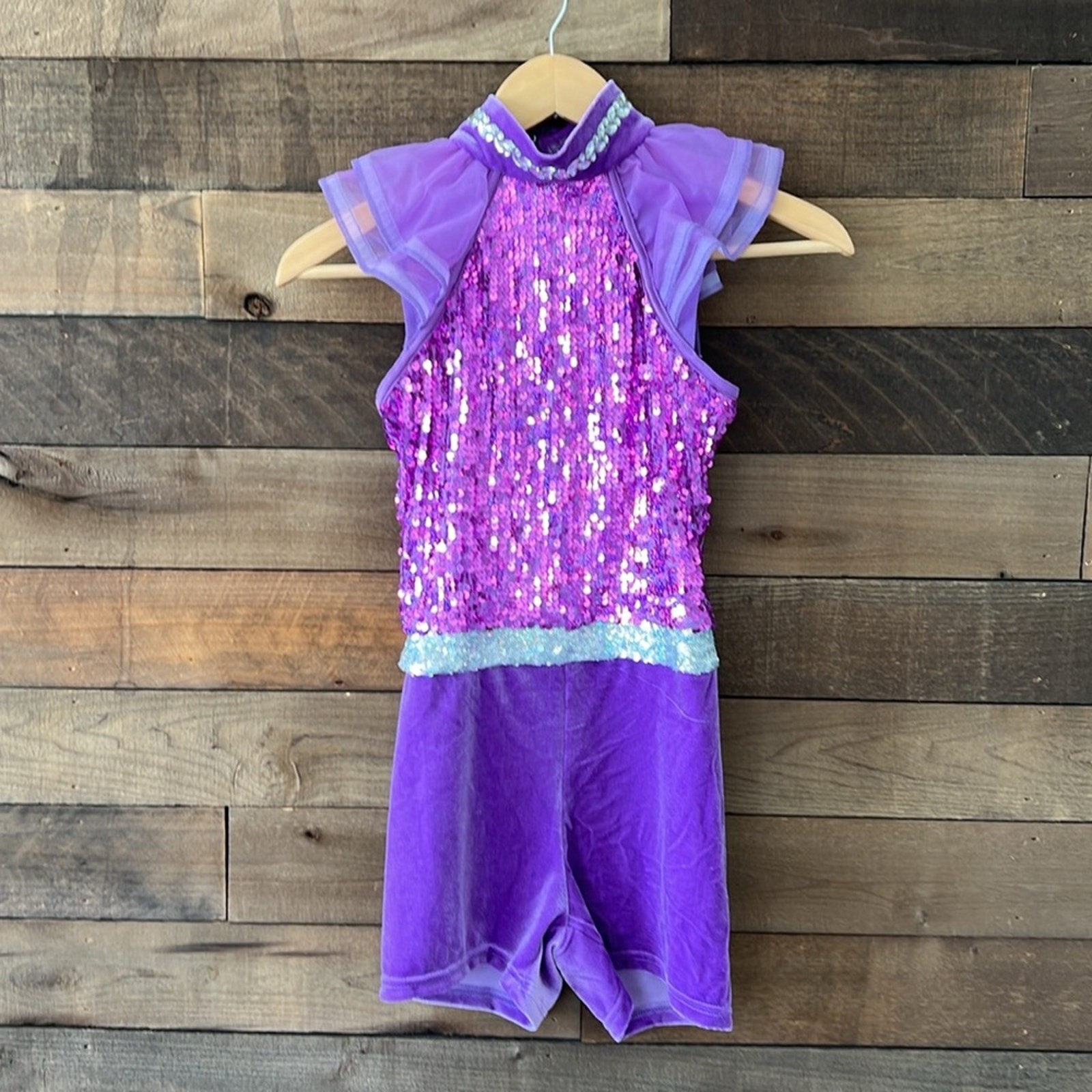 NWOT Weissman Women’s Celebrity Biketard Dance Costume in Purple