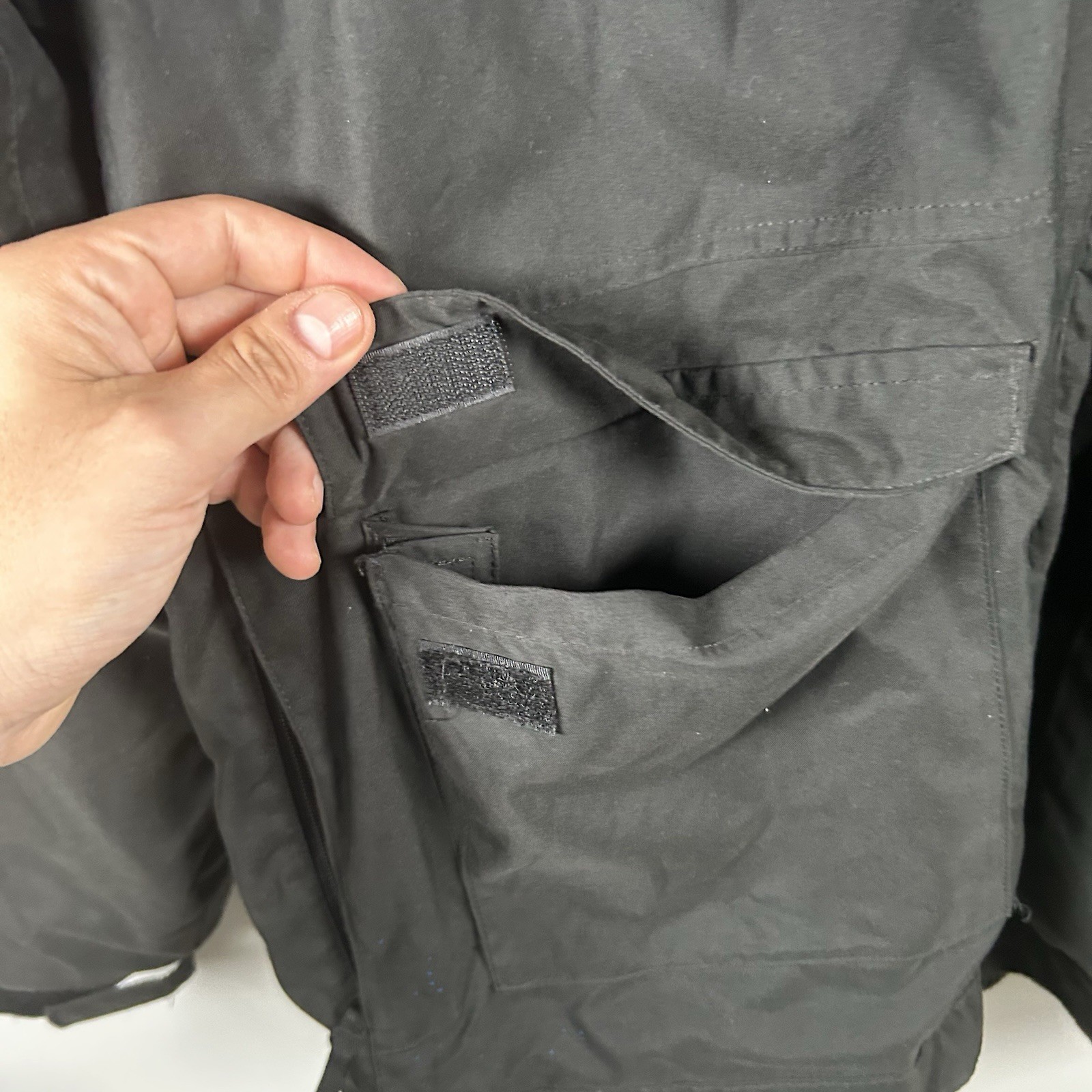 Tru-Spec Tactical Jacket Mens Large Black Removable Fleece Liner Cold Weather