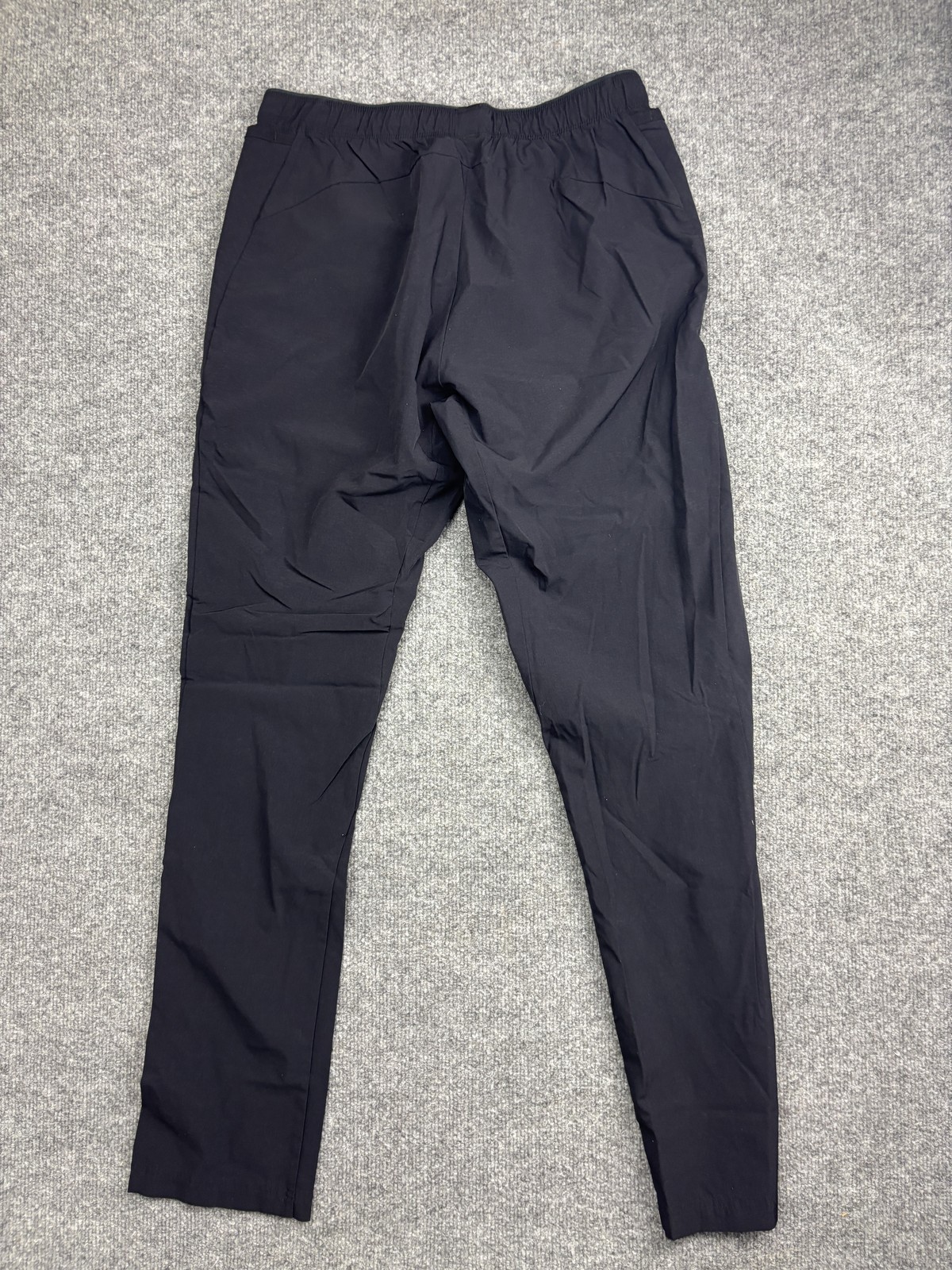 Paskho Jogger Pants Mens Large 35×30 Black Lightweight Elastic Waist Zip Pockets
