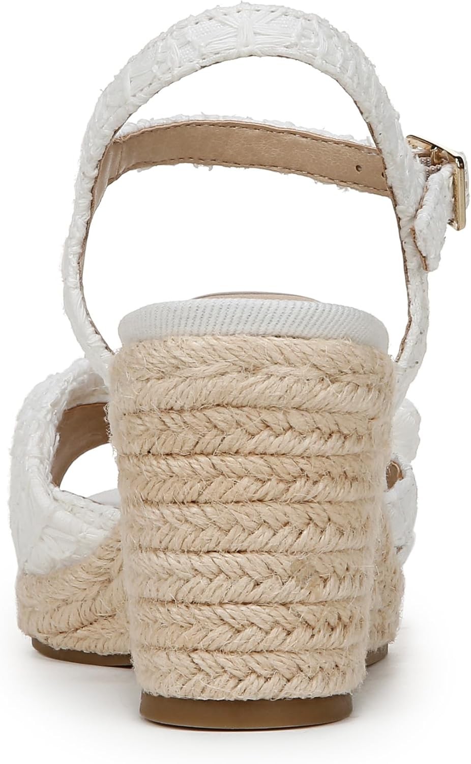 LifeStride Women’s White Fabric Tahlia Wedge Dress Sandals NW/OB 9.5W