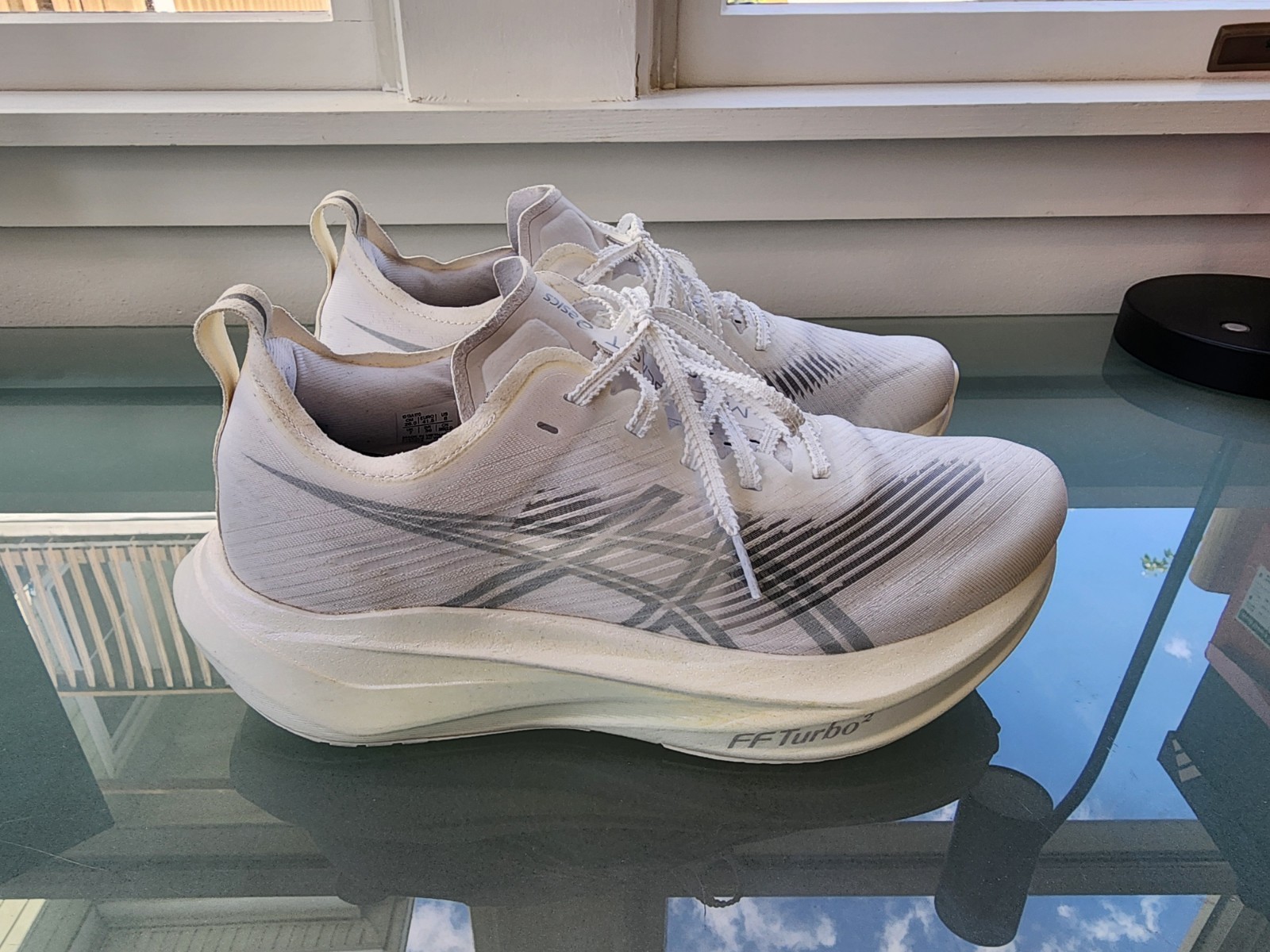 Asics Megablast Mens Size 8 White Gray Athletic Running Walking Shoes
