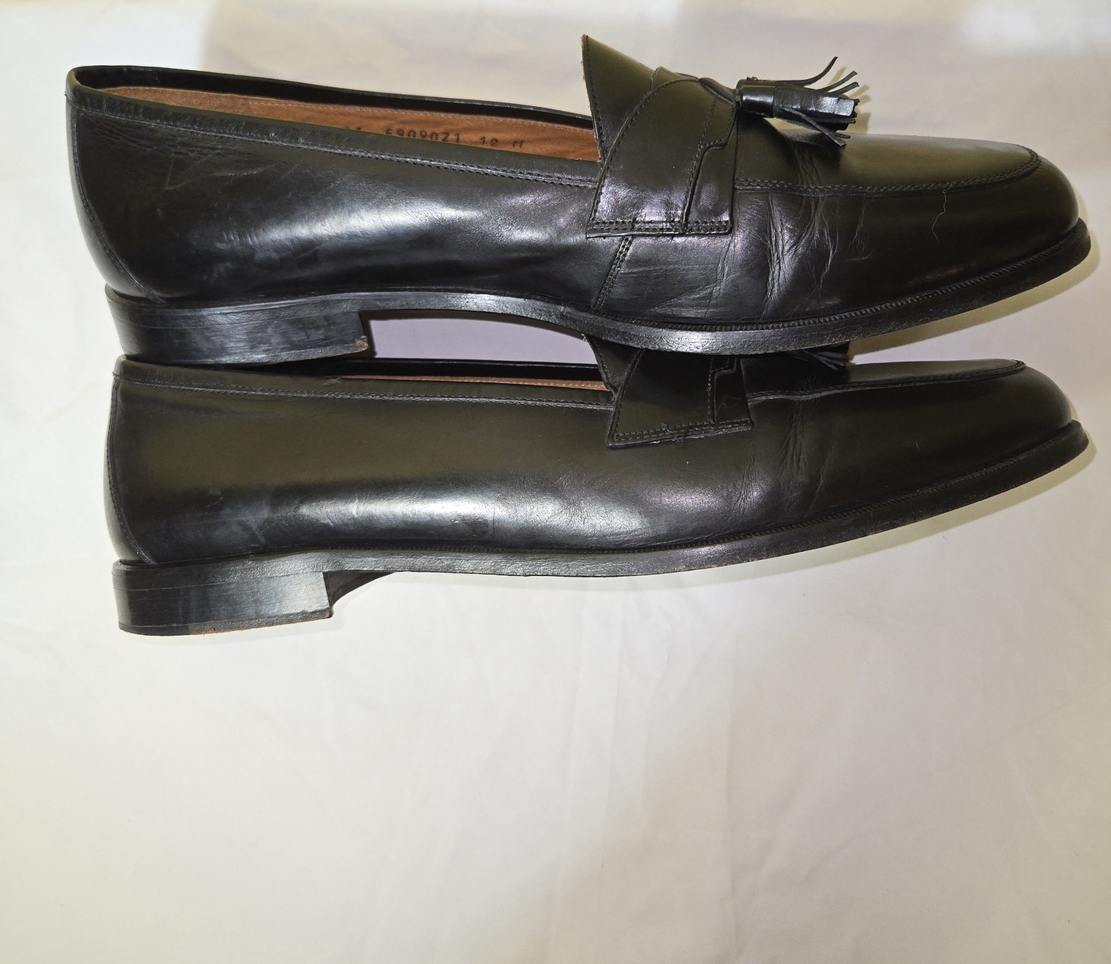 Johnston & Murphy Men’s Leather Tassel Loafers Slip-On Dress Shoes 12 M Black
