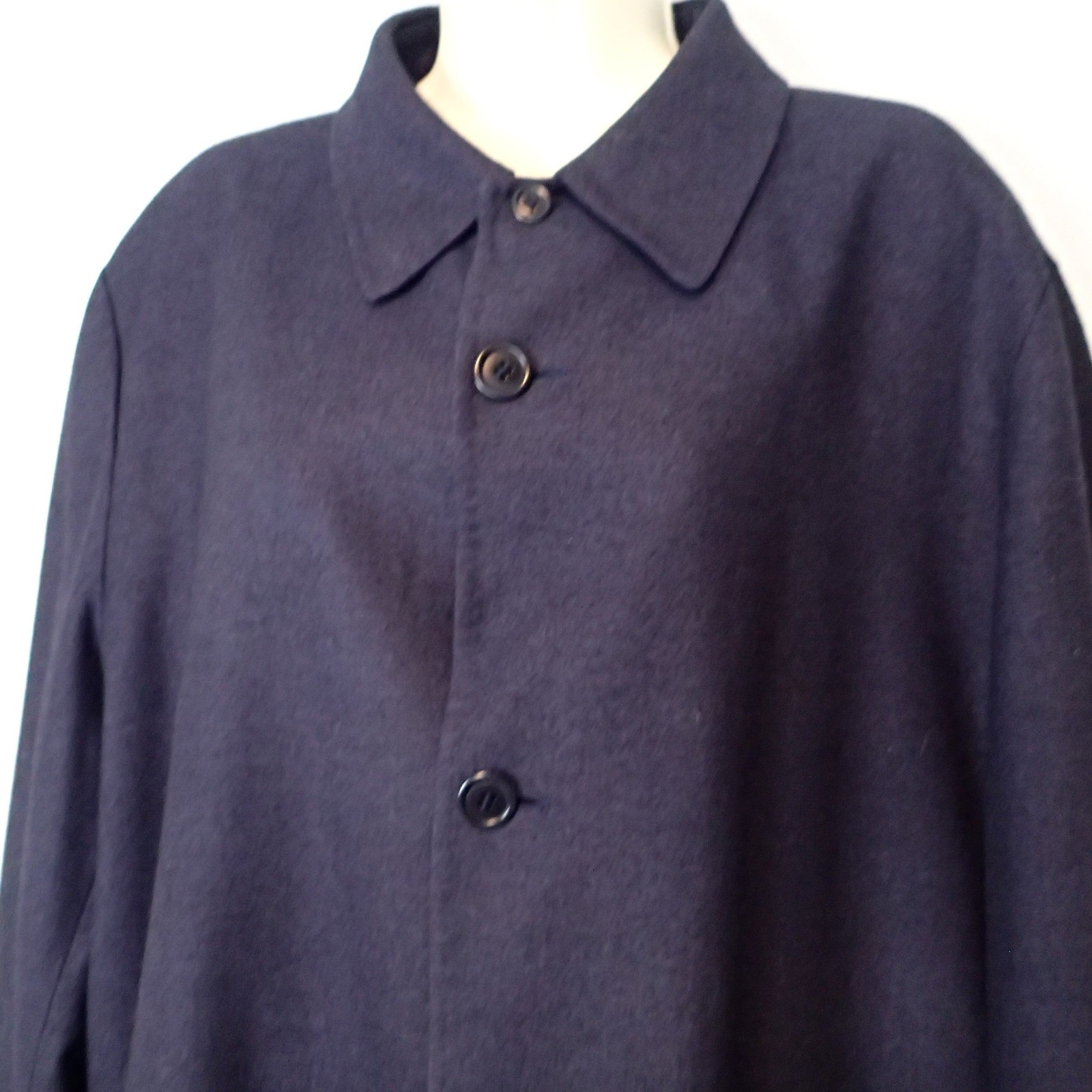 Ermenegildo Zegna Jacket Men Large ? Blue Cashmere Silk Coat Italy Preppy overco