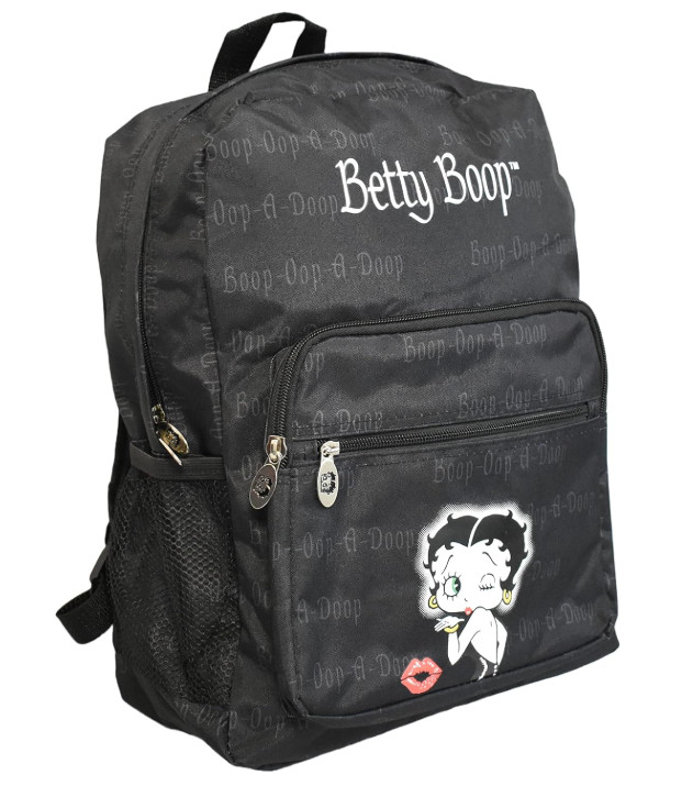 Betty Boop Backpack Black School Travel Laptop Book Bag 16.5″