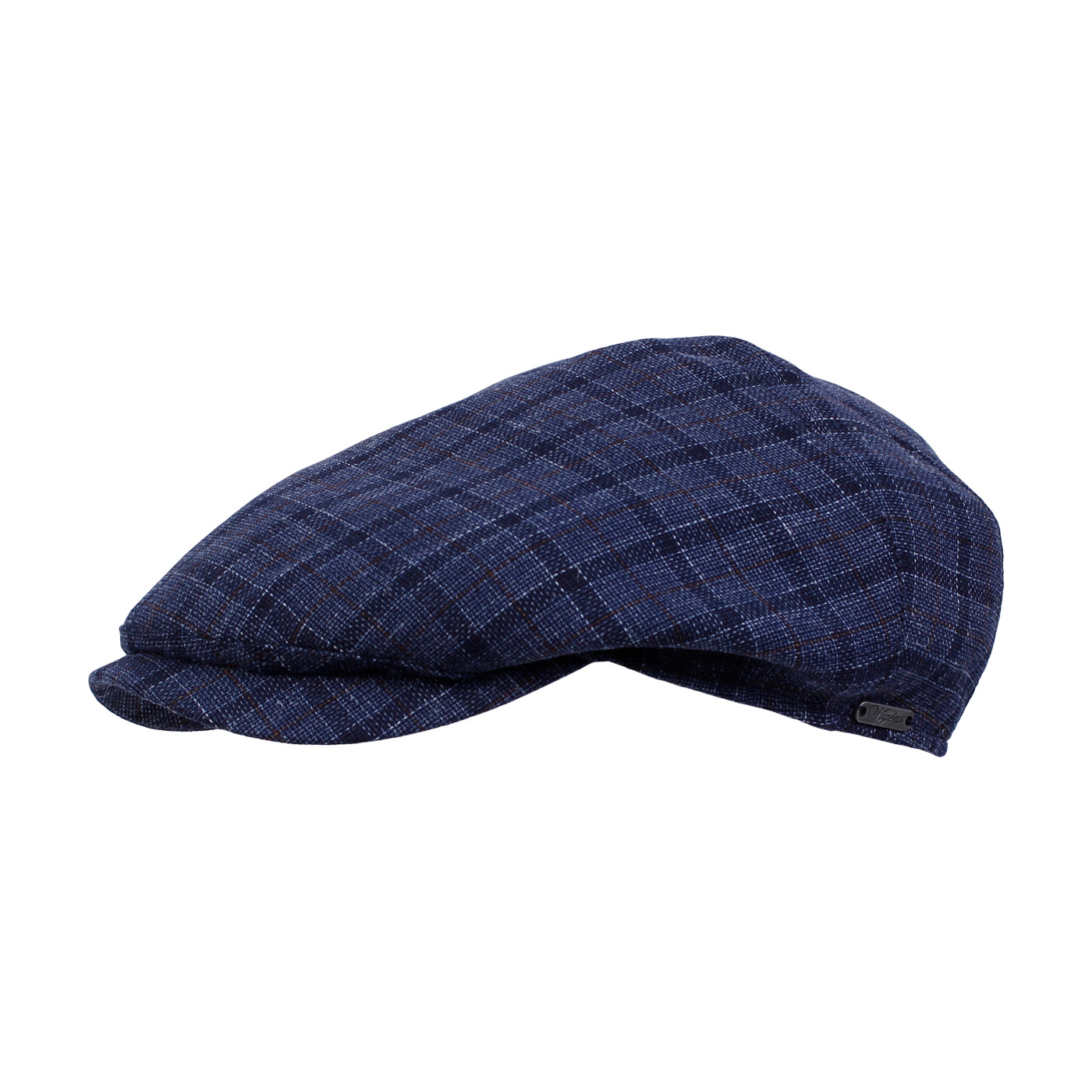 Wigens Italian Silk and Linen Check Summer Cap (101419)