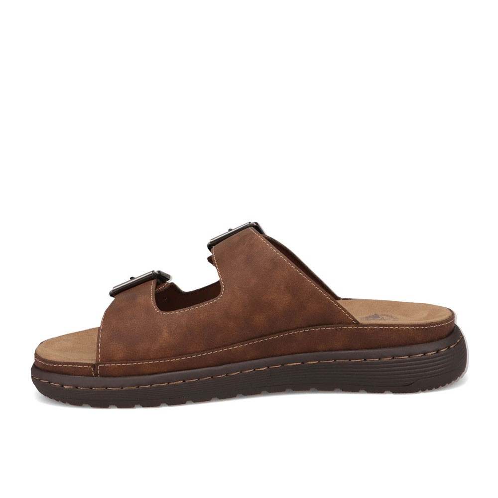 Dockers Mens Santorini Tumbled Full Grain Open Toe Buckle Sandal